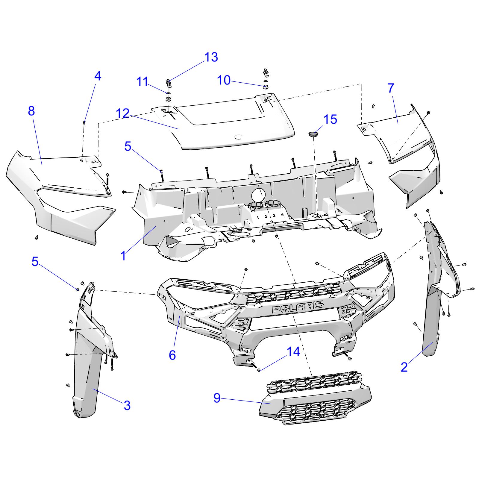 BODY, HOOD AND FRONT FACIA - R22RRB99AZ/BZ (C730145)