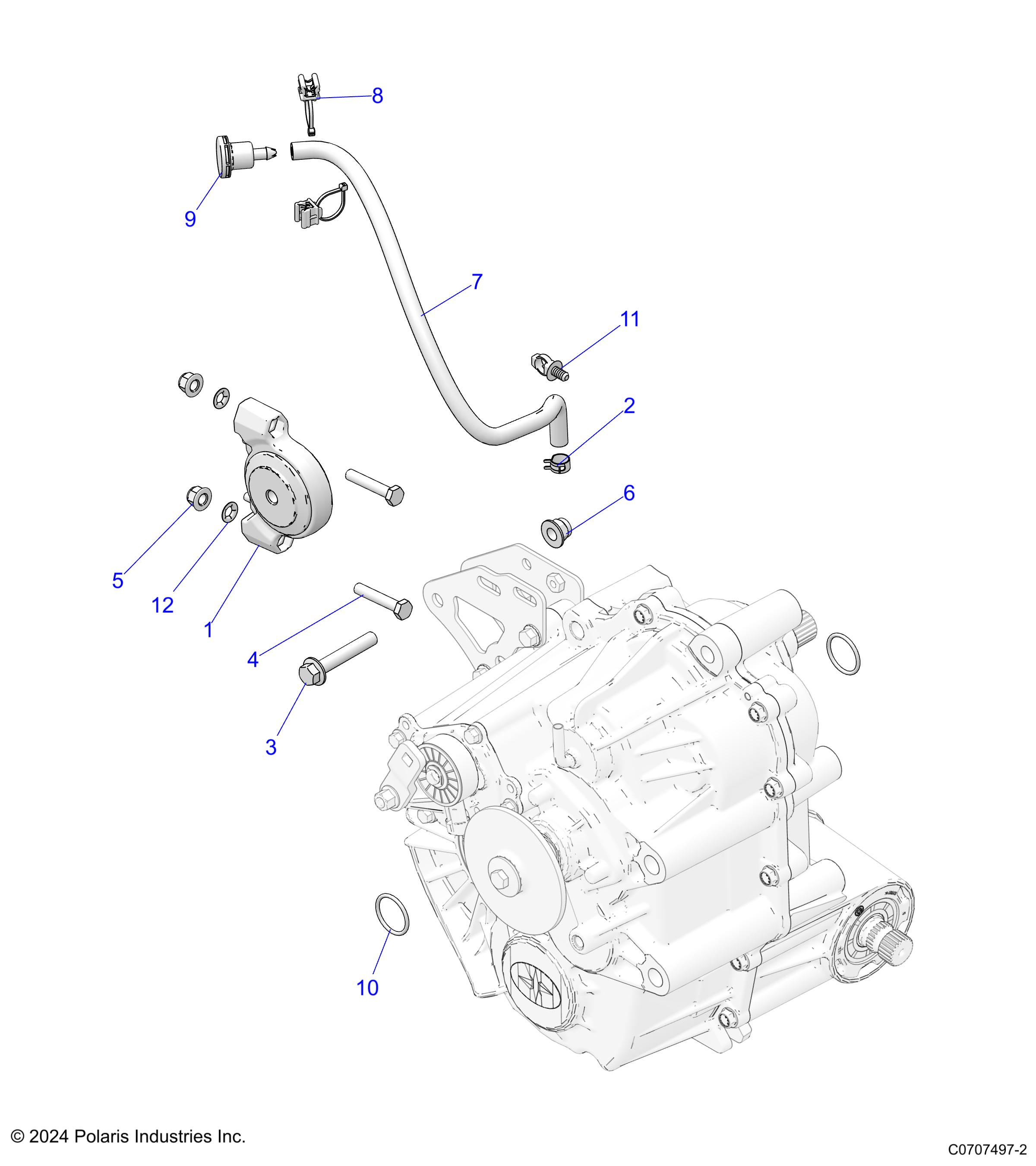 DRIVE TRAIN, MAIN GEARCASE MOUNTING - D25E3CC2B4/UC2B4 (C0707497-2)