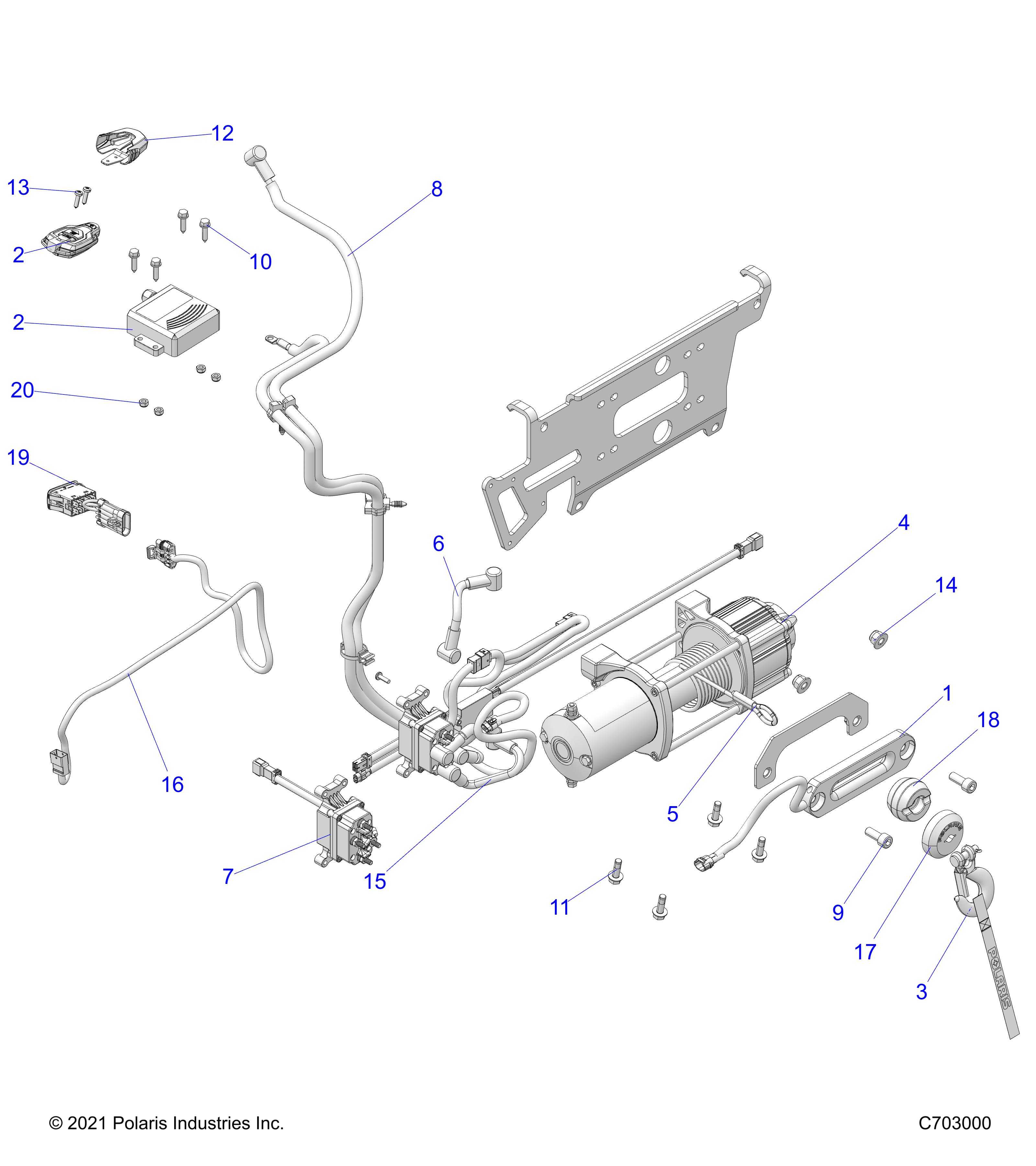 BODY, WINCH - R22RRJ99A9/B9 (C703000)