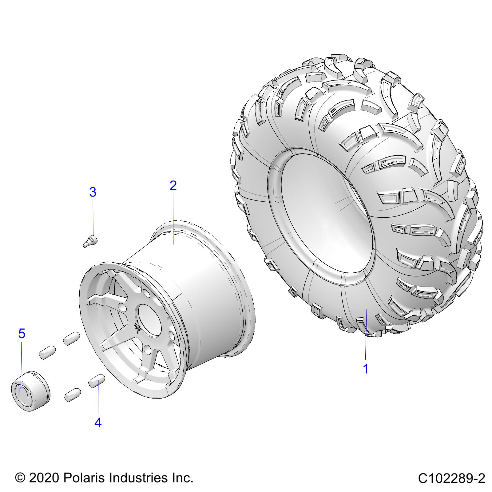 WHEELS, REAR TIRE - A21SEZ57AM/AN/BM/BN (C102289-2)