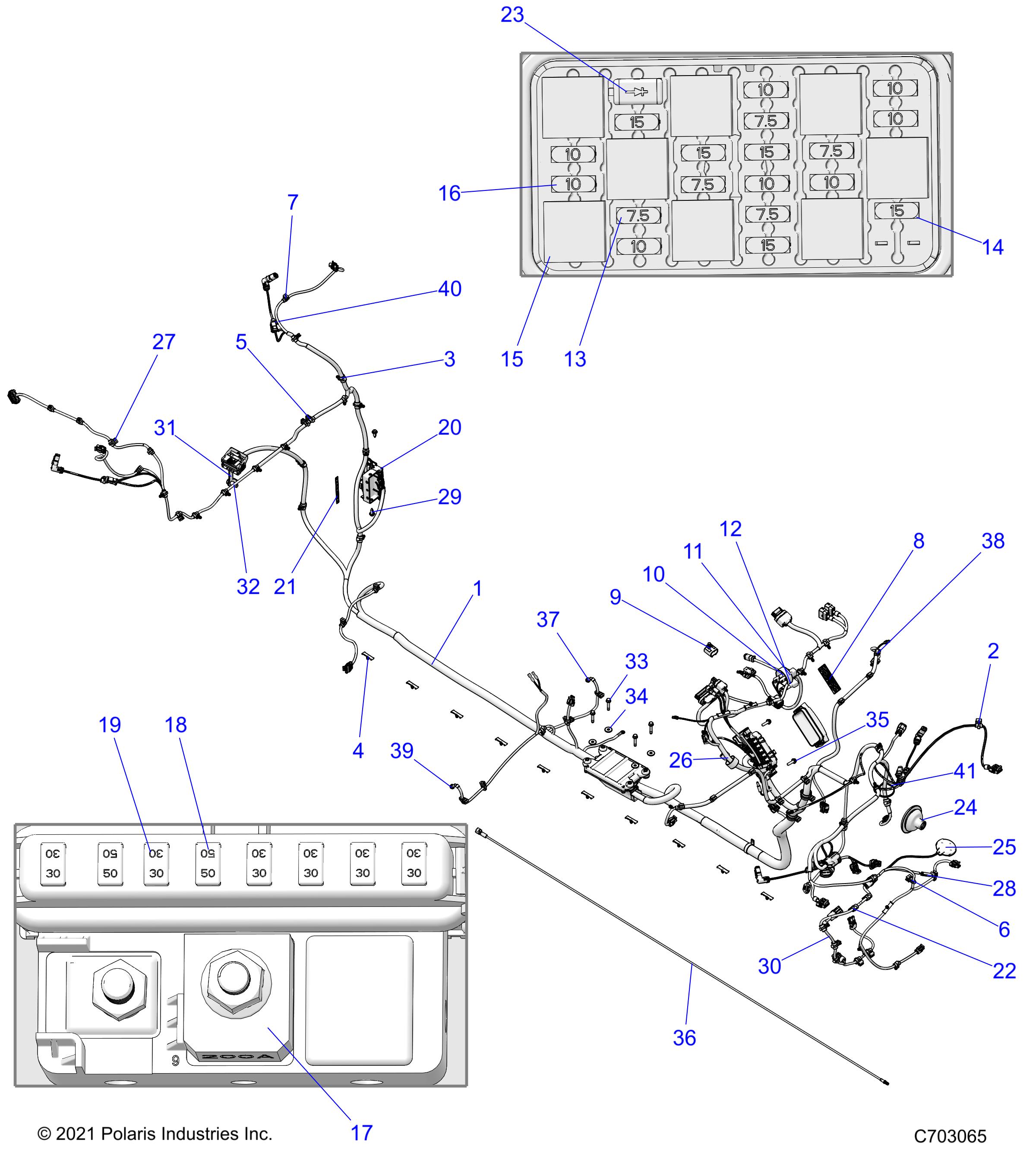 ELECTRICAL, WIRE HARNESS, CHASSIS, PREMIUM - Z22RML2KAL/AP/BK/BL/BP/BT (C703065)