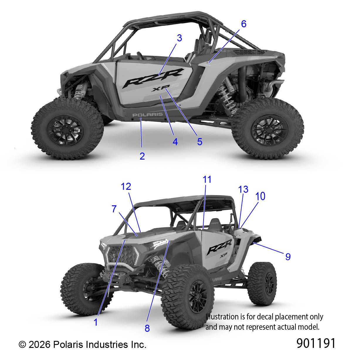 BODY, DECALS - Z26NEY99A4/B4/A6/B6 (901191)