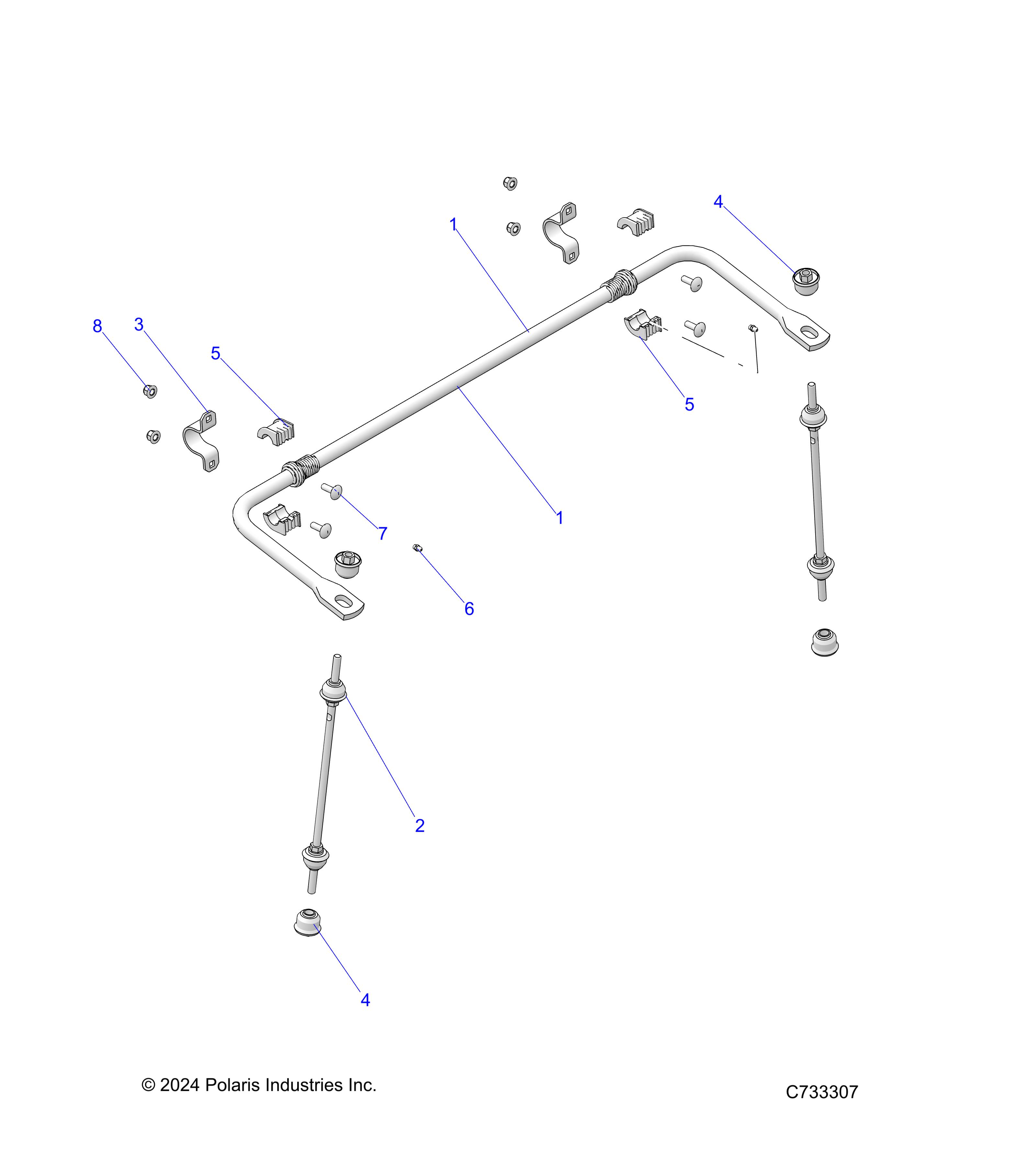 SUSPENSION, REAR STABILIZER BAR - R25T6A99A1/B1 (C733307)