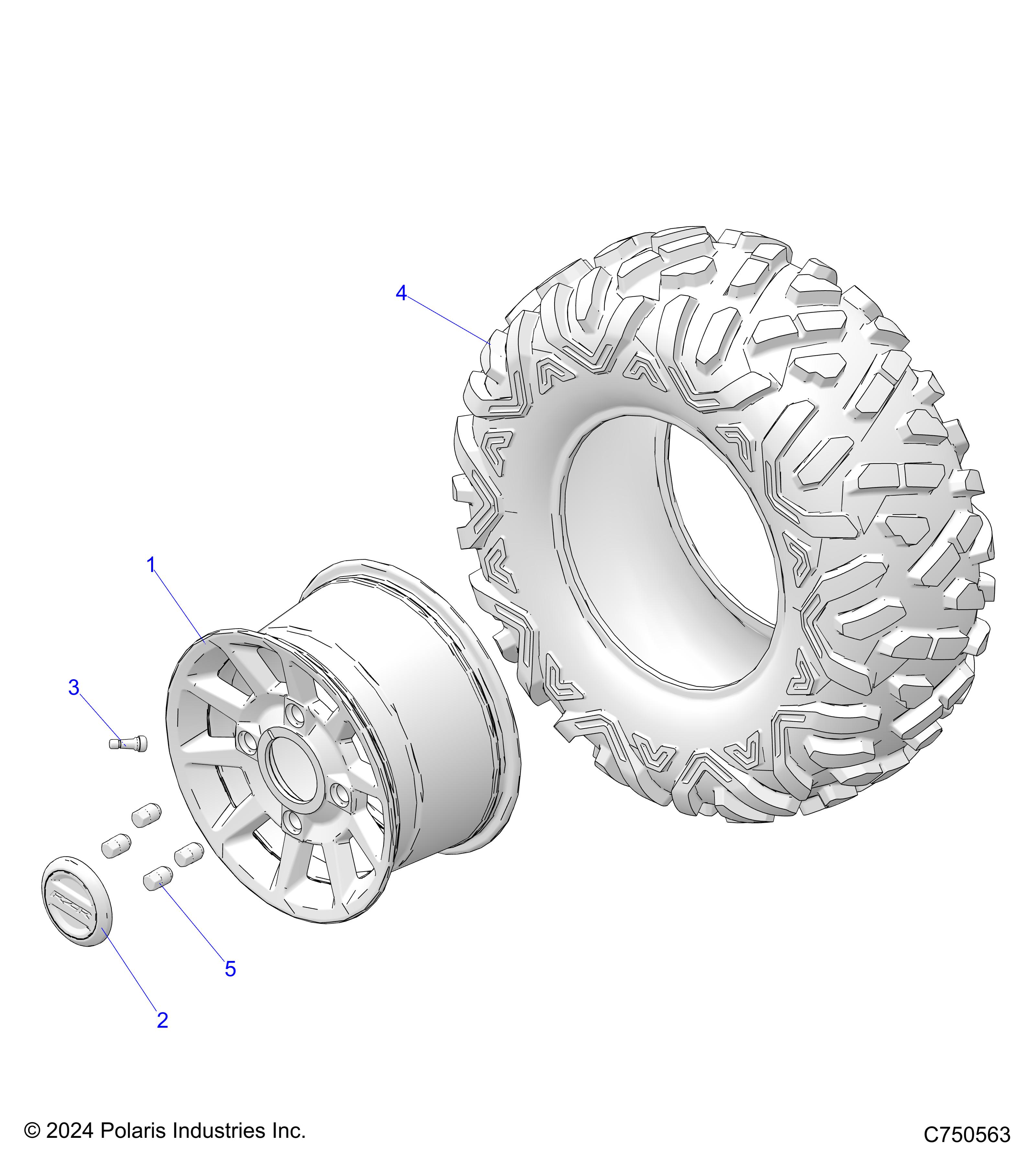 WHEELS, REAR - Z18VFE99AK/AJ/AW/BK/BJ/BW/LW/K99AK/BK/M99AL (C750563)