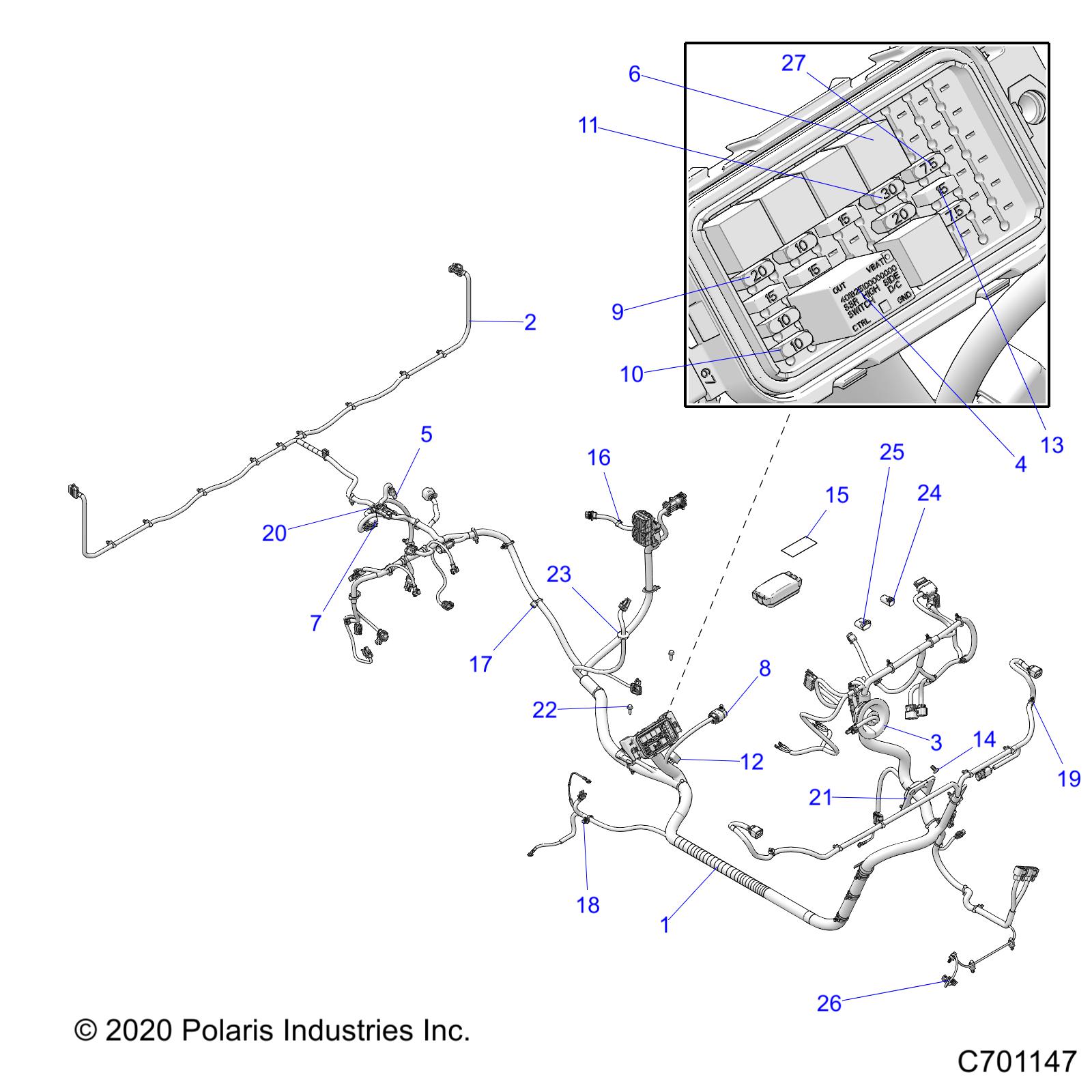 ELECTRICAL, WIRE HARNESS - R22TAA99A1/A7 (C701147)