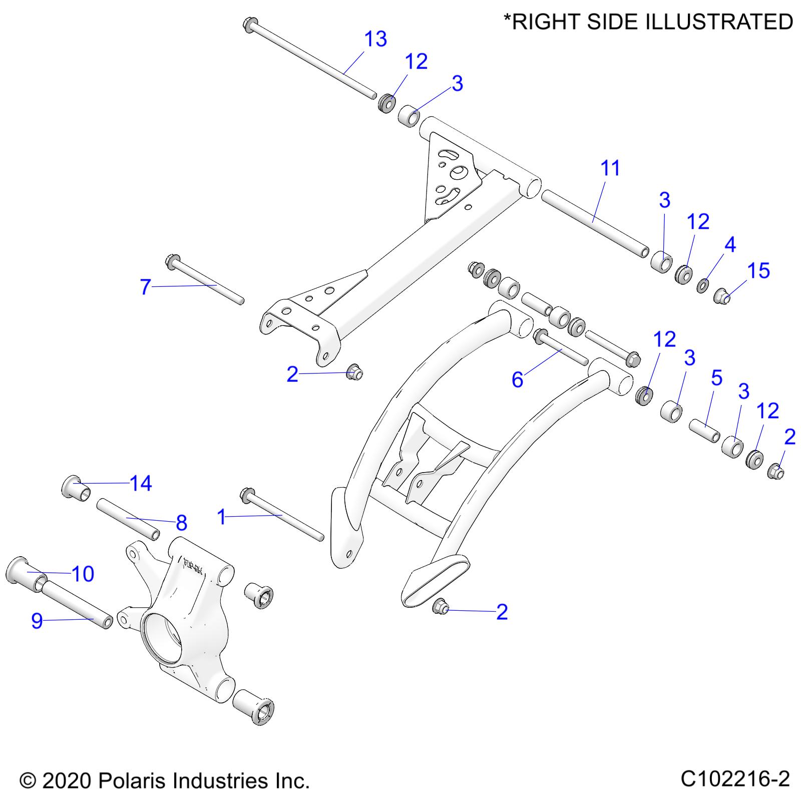 SUSPENSION, REAR CONTROL ARMS, MOUNTING - A20SXM95AL/CAL (C102216-2)