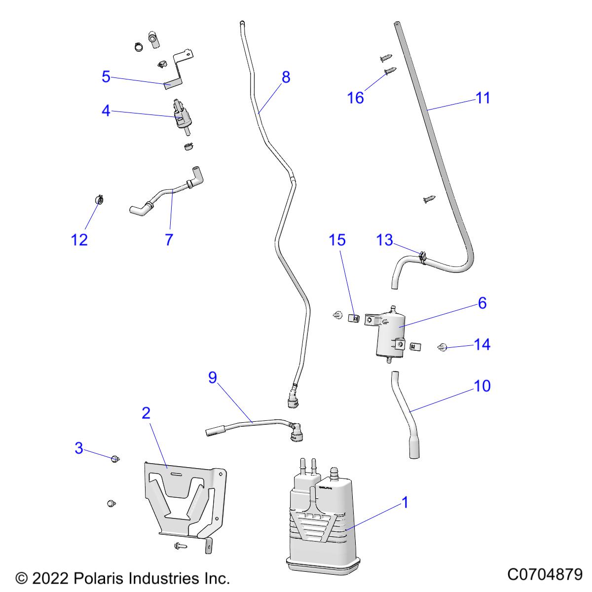 FUEL SYSTEM, FUEL TANK, EVAP - R22RSB99BZ (C0704879)