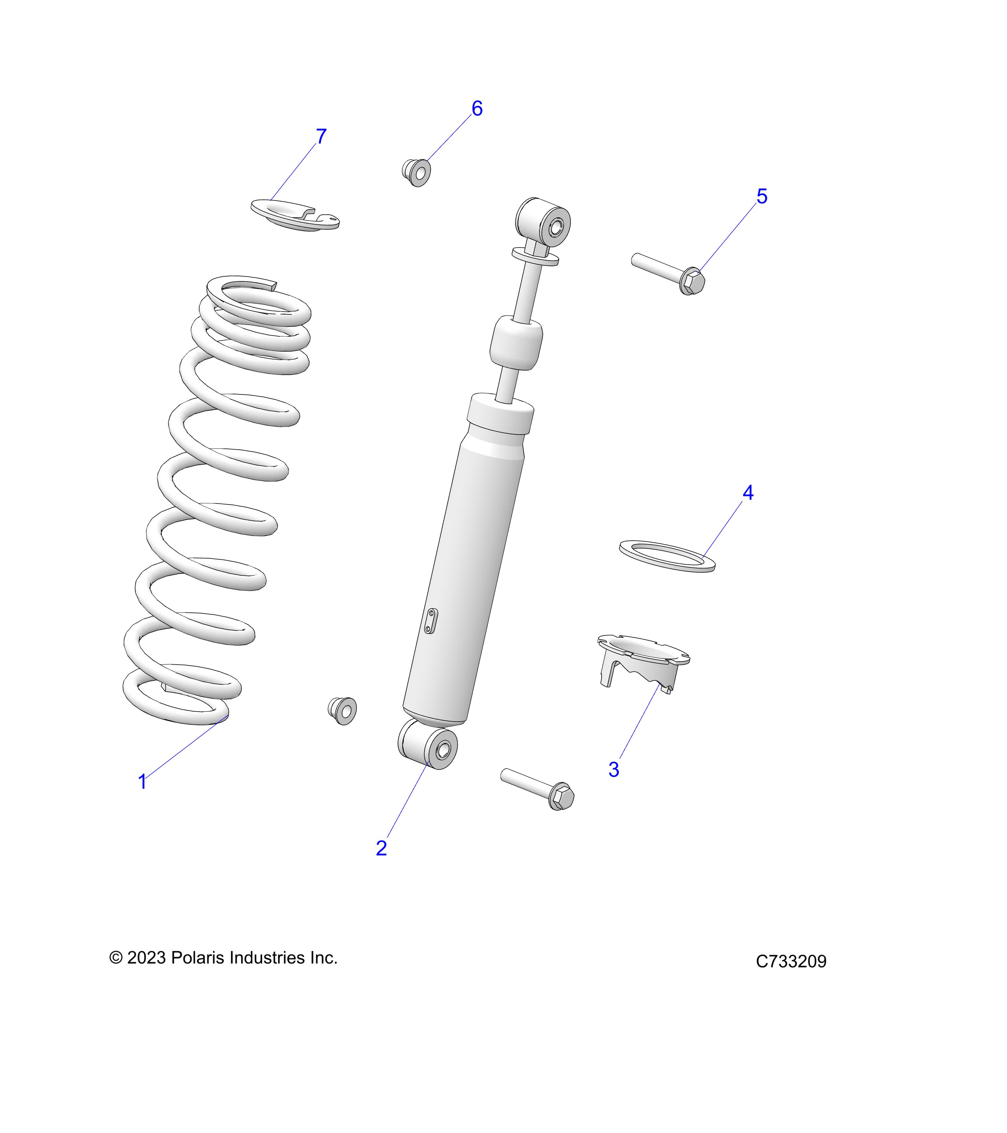 SUSPENSION, REAR SHOCK MOUNTING - R25RRU99A9/AL/AP/AS (C733209)