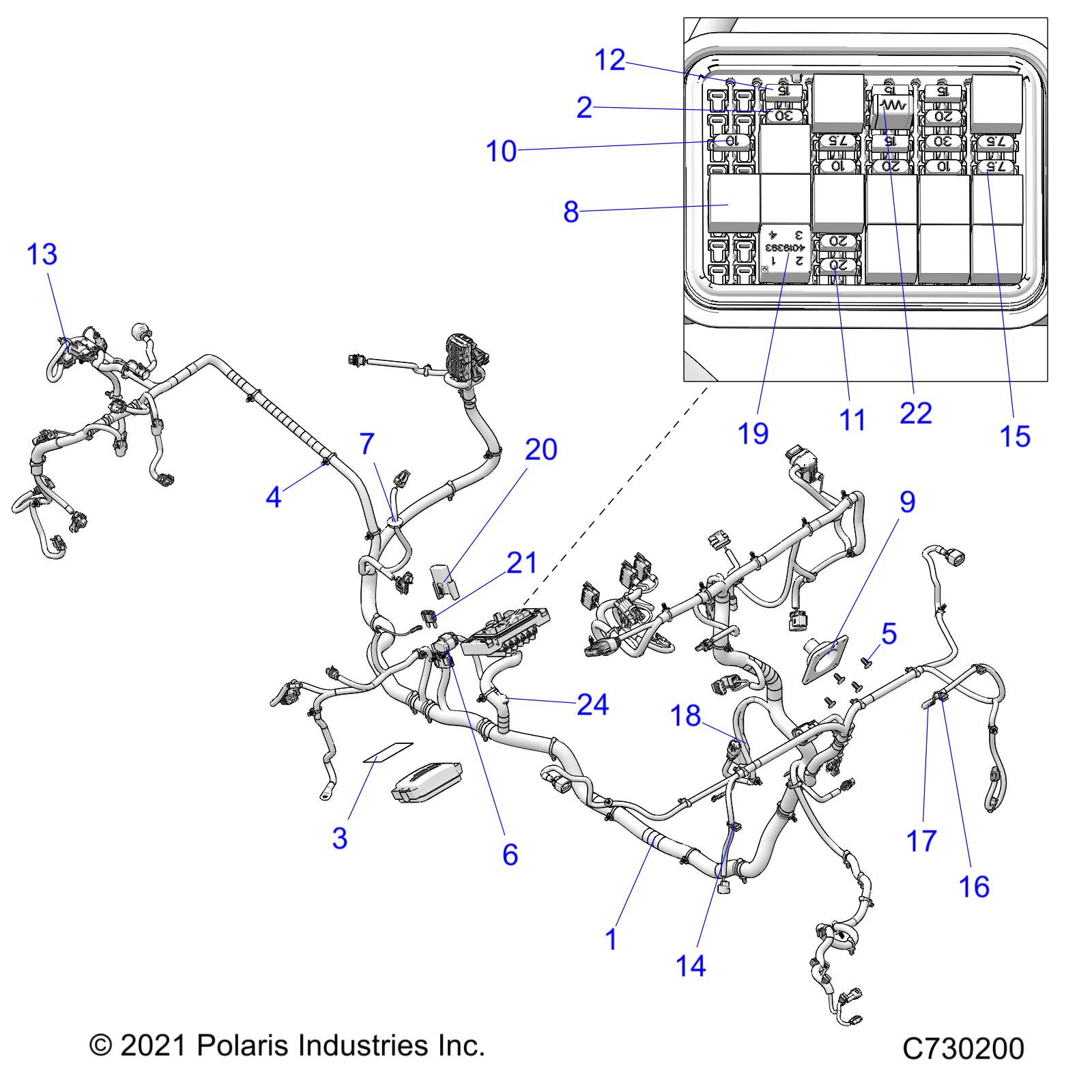 ELECTRICAL, WIRE HARNESS - R22RRV99AG/2AG/2BG (C730200)