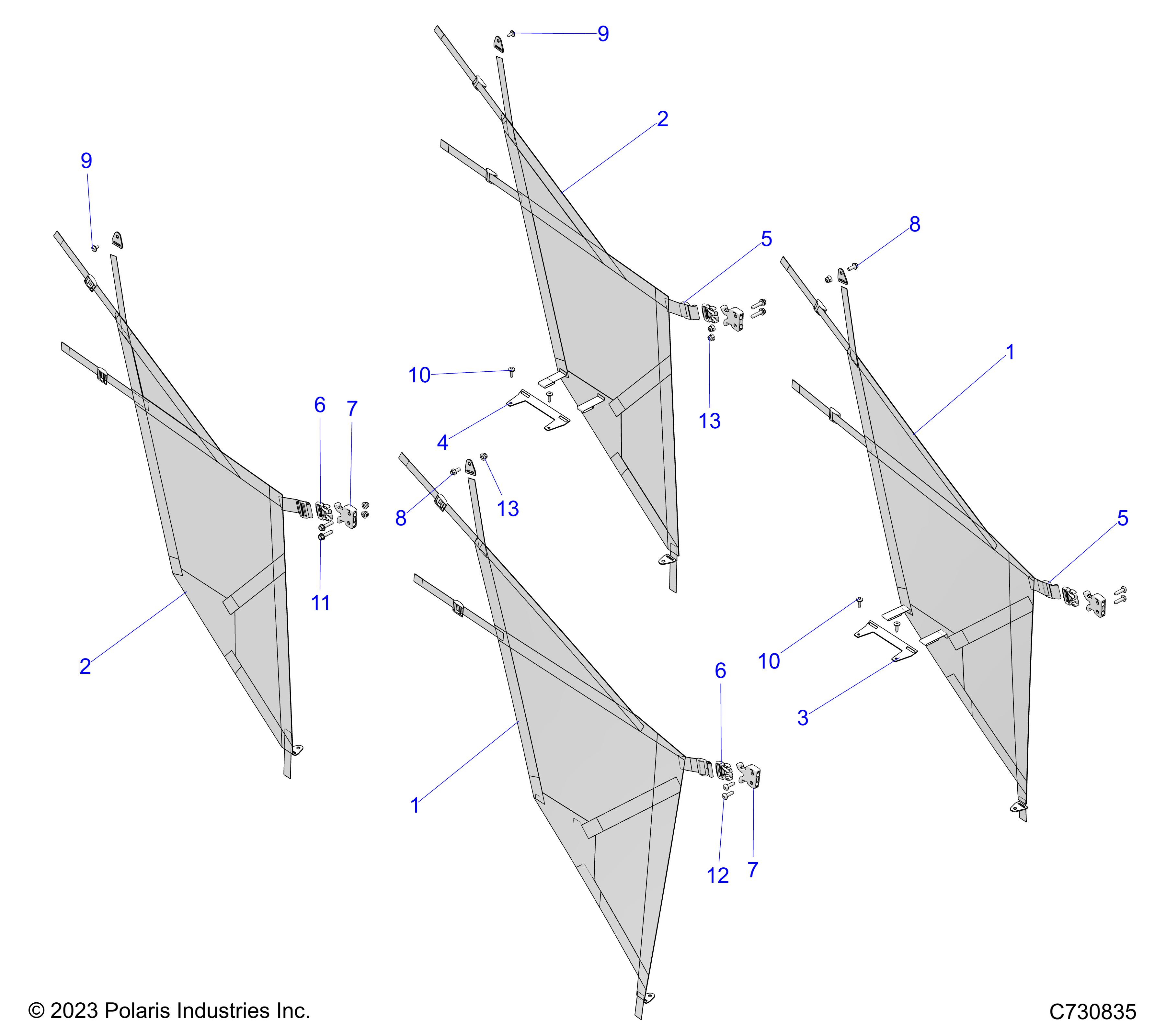 BODY, SIDE NETS - R23MAA57B1/EB4/B9 (C730835)