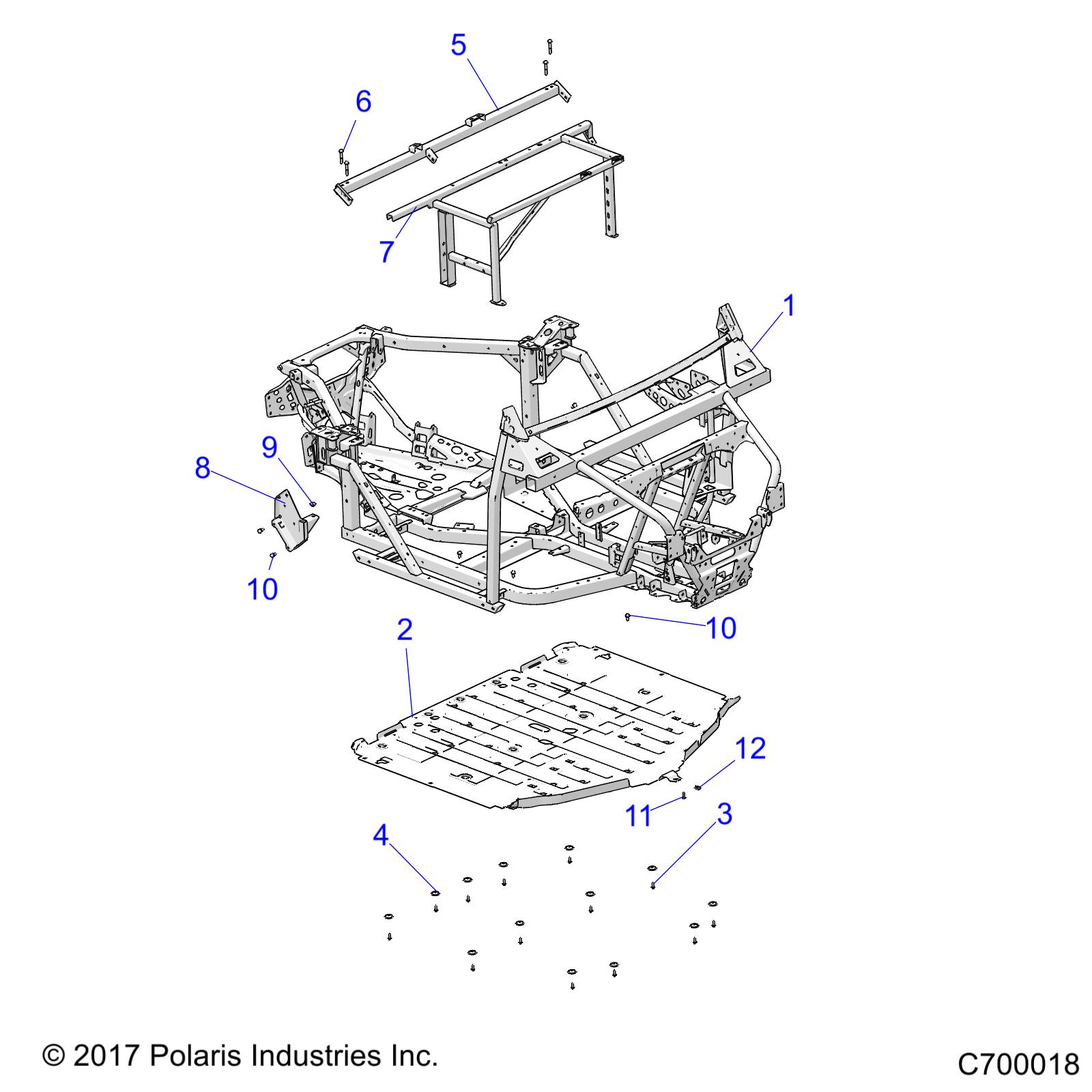 CHASSIS, MAIN FRAME AND SKID PLATES - R20RRR99A/B (C700018)