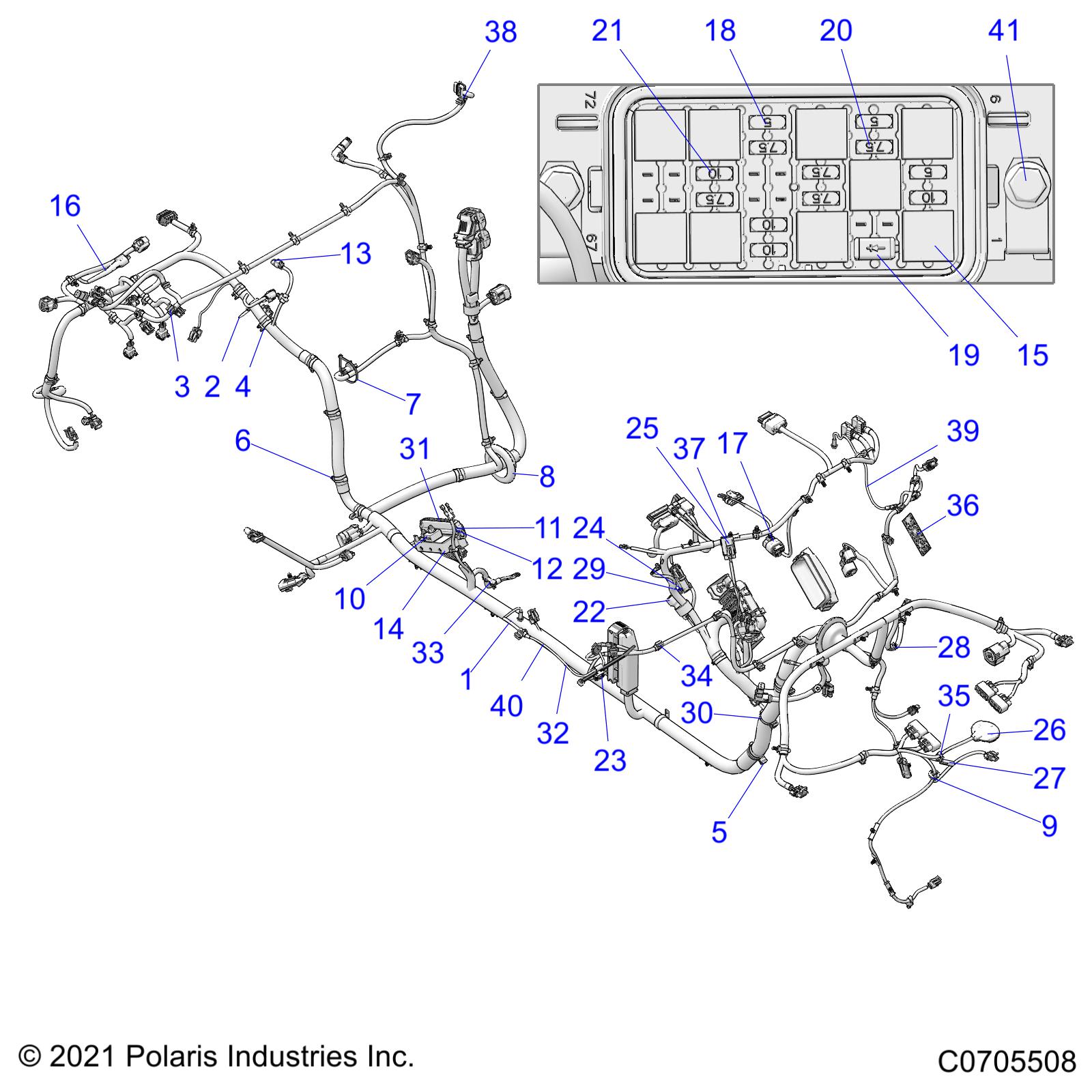 ELECTRICAL, WIRE HARNESS, CHASSIS - Z21RAU92AN/BN (C0705508)