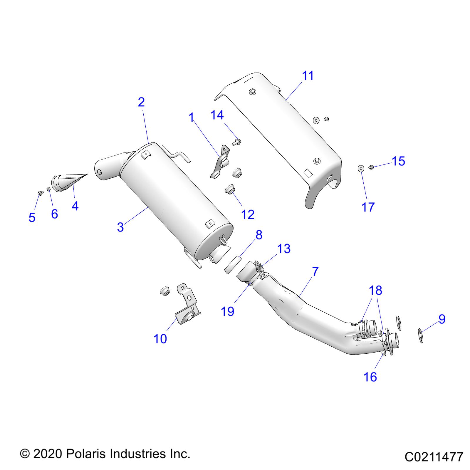 ENGINE, EXHAUST - A21SXE95PG (C0211477)