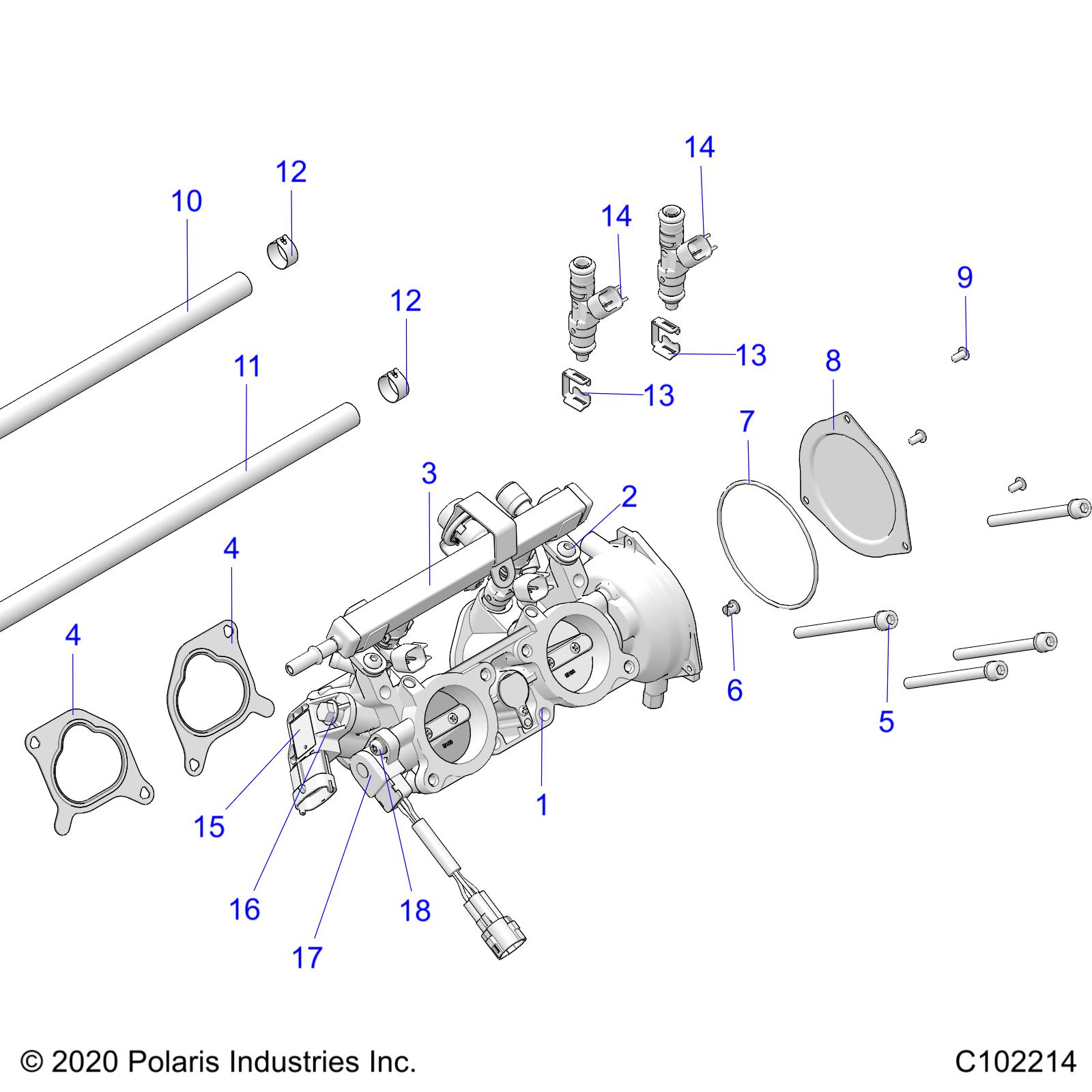 ENGINE, THROTTLE BODY - A20SXA85A1/A7/CA1/CA7/E85A9/AF/AP/CA9/CAF/CAP/V85AP/CAP (C102214)