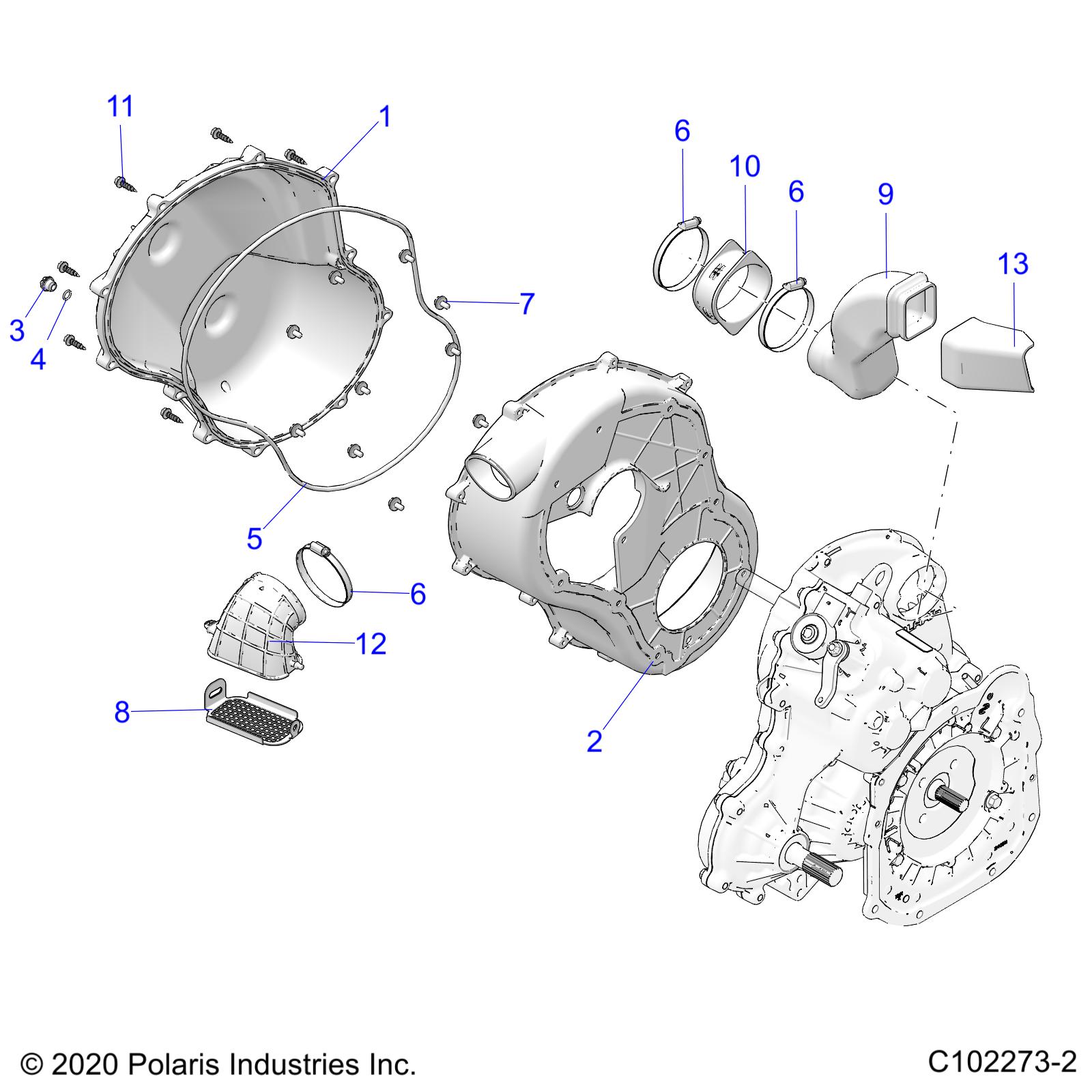 BODY, CLUTCH COVER - A24SYE95PL (C102273-2)