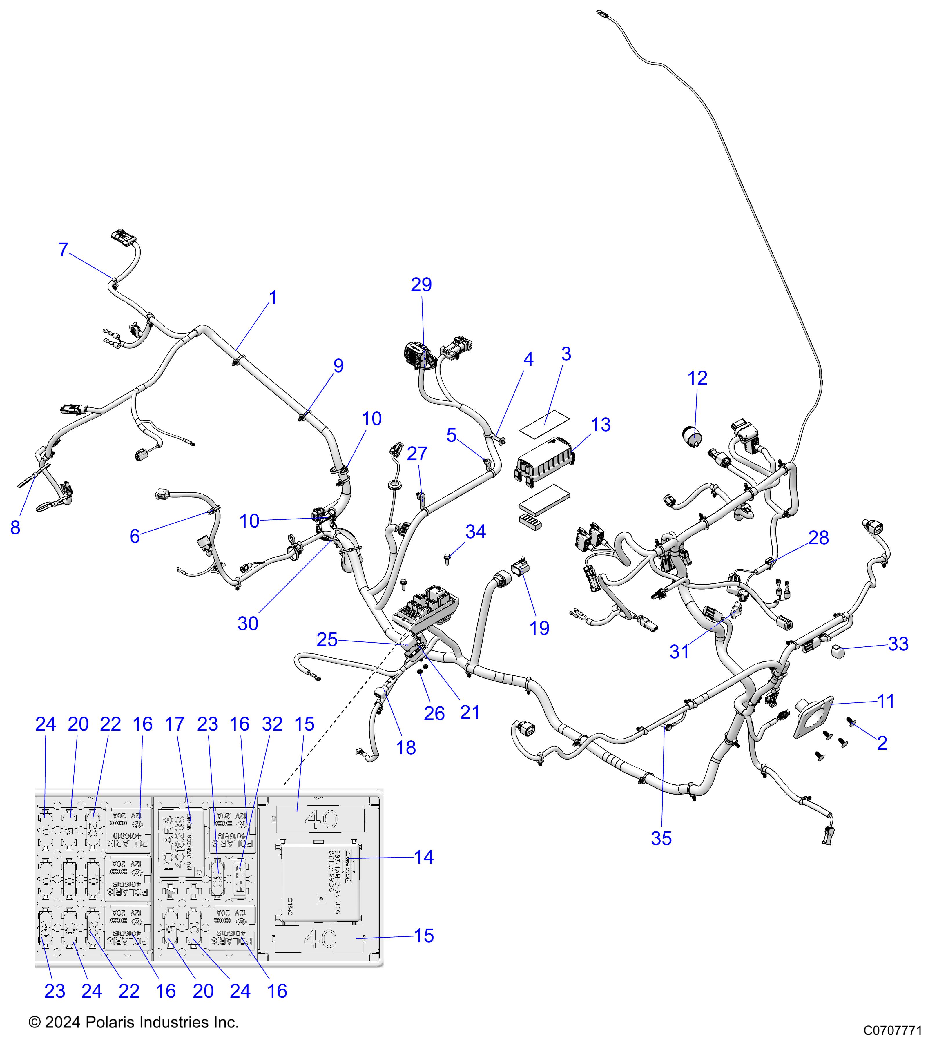 ELECTRICAL, WIRE HARNESSES - D25P2ED4D4 (0707047-2)