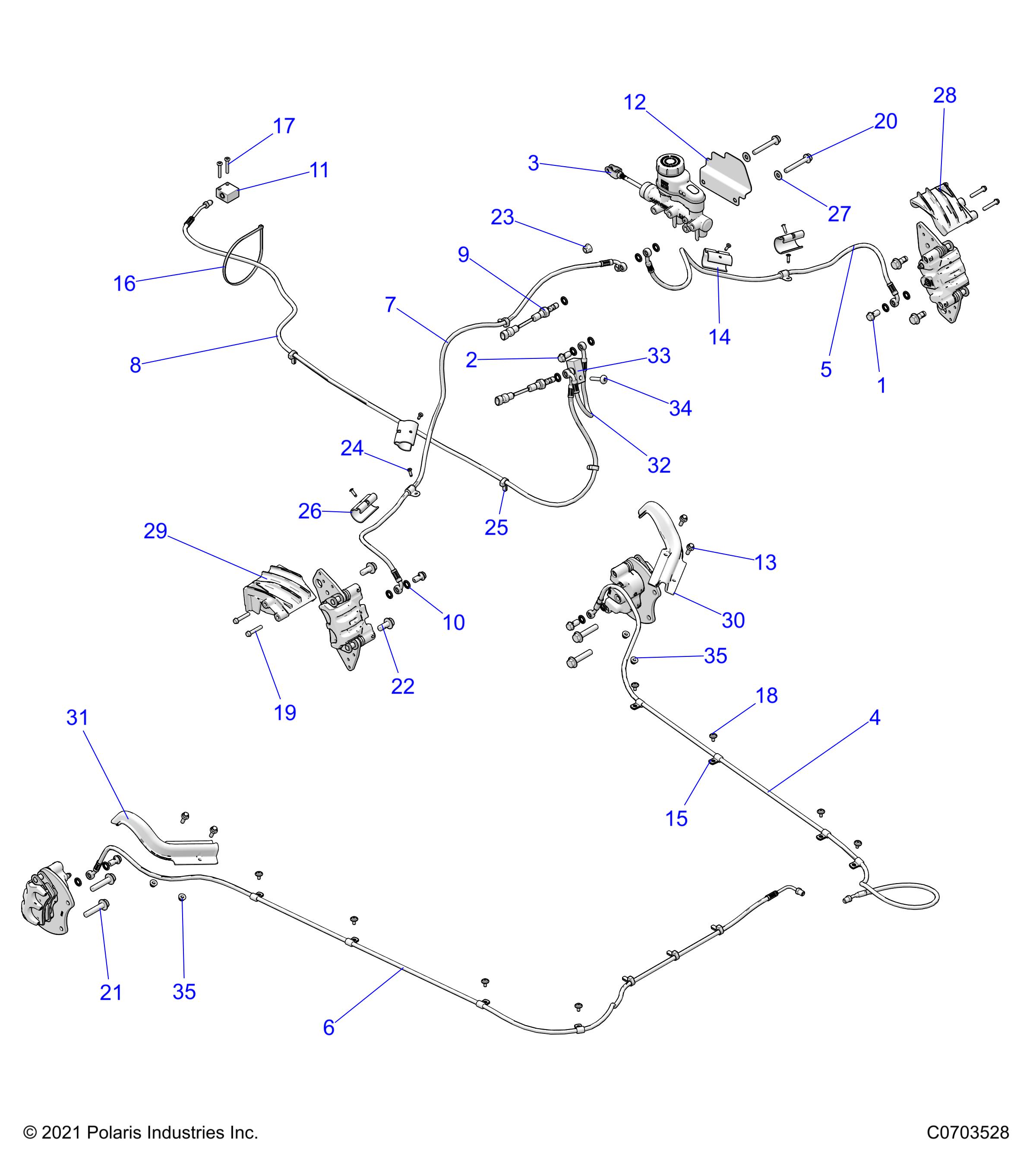 BRAKES, BRAKE LINES AND MASTER CYLINDER - Z22NAS99CK/FK (C700852)