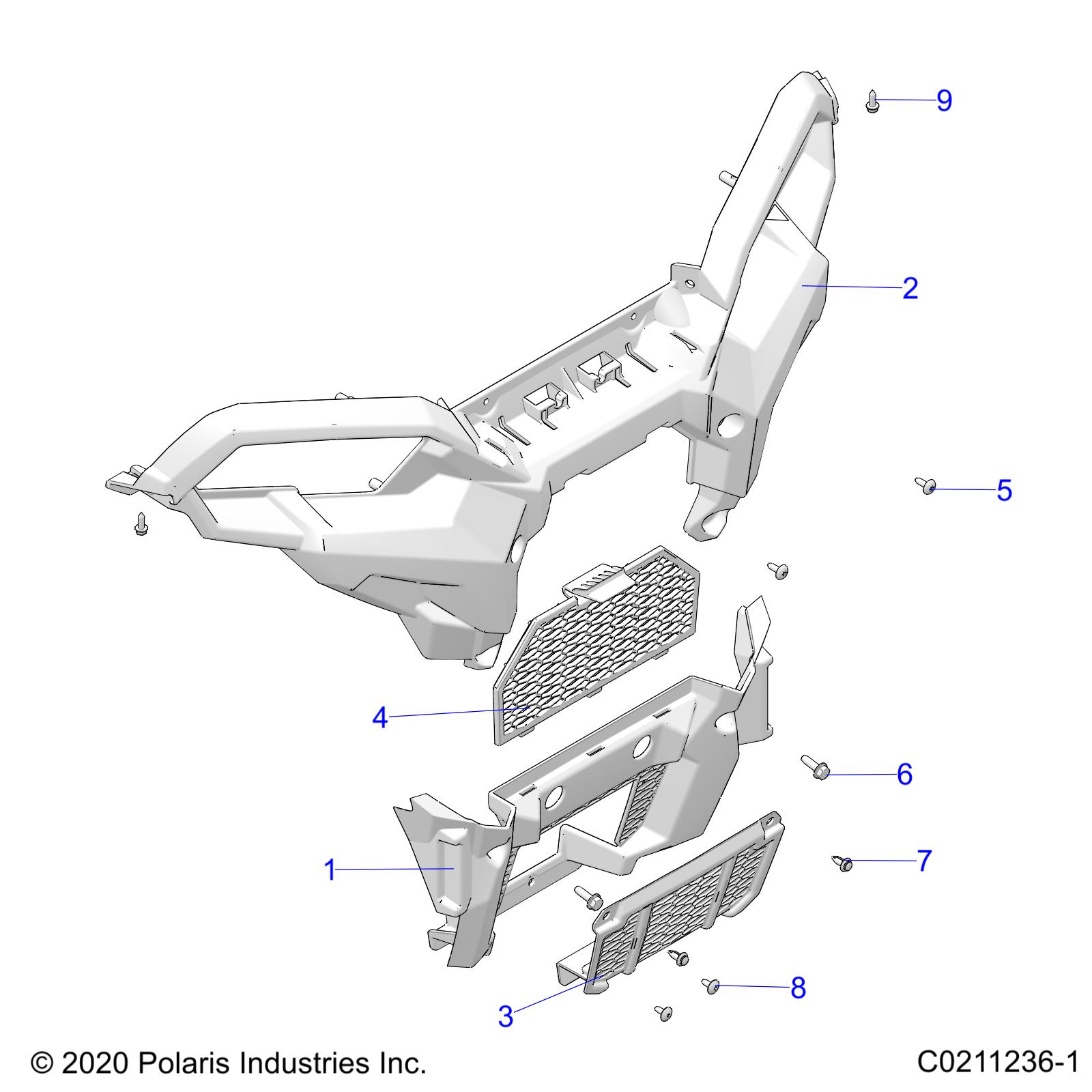 BODY, FRONT BUMPER - A21SEE57P2 (C0211236-1)