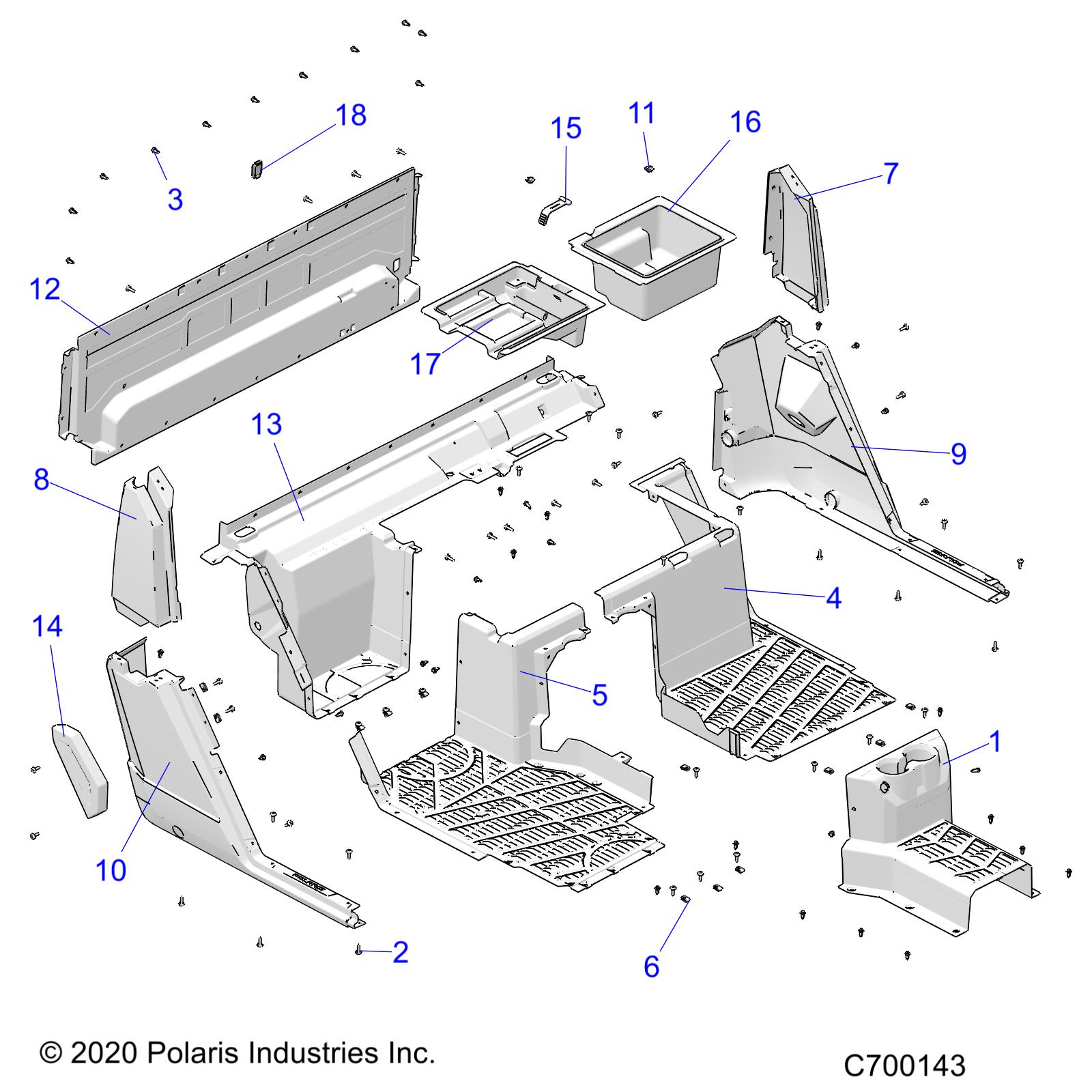 BODY, FLOOR, REAR - R21RSE99A9/AC/AP/AW/B9/BC/BP/BW (C700143)