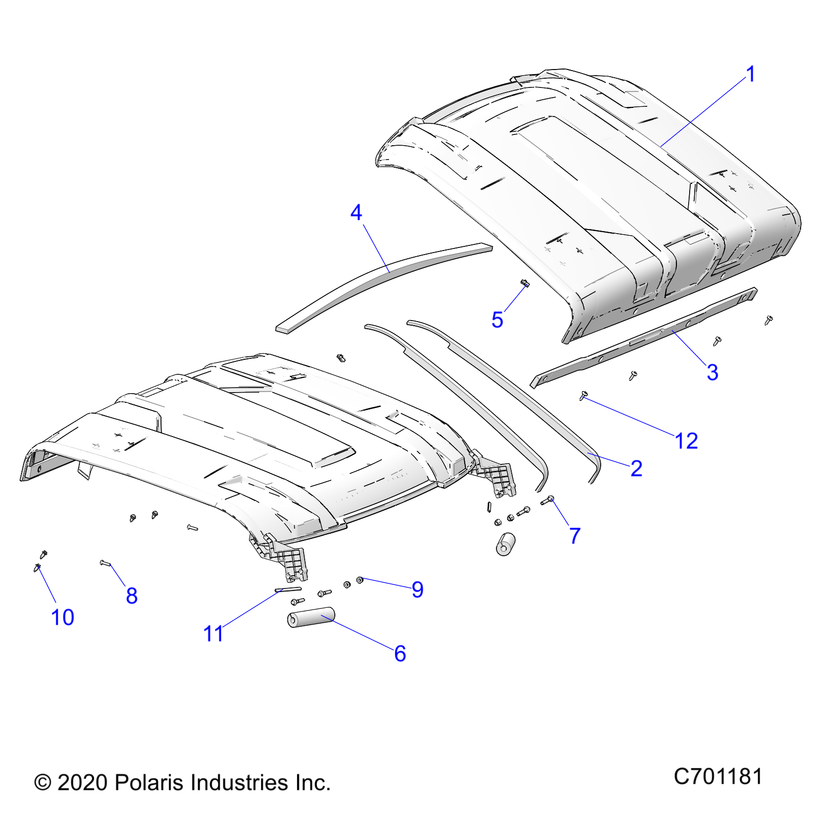 BODY, ROOF - R21RRK99A9/AP/AW/B9/BP/BW (C701181)