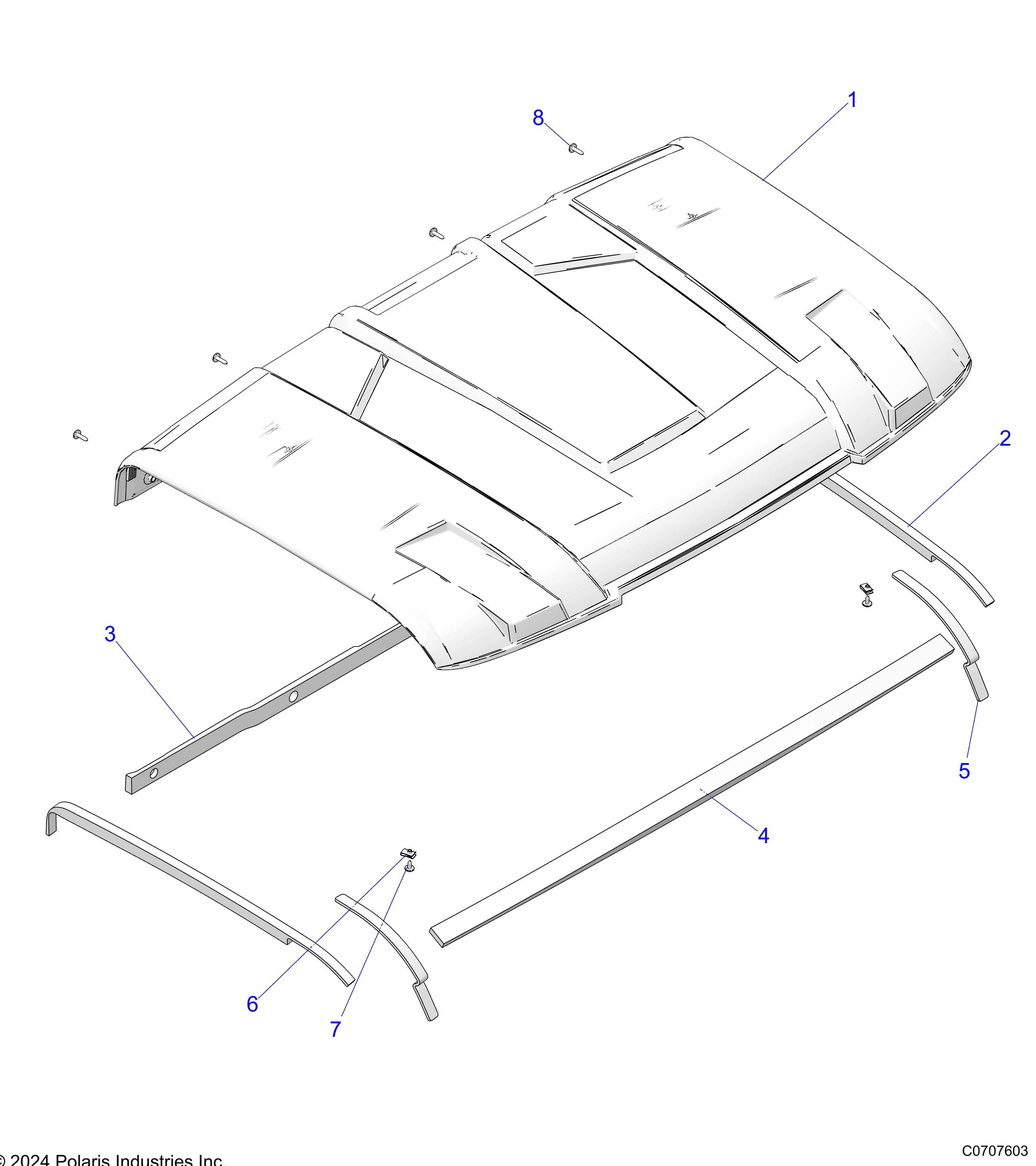 BODY, ROOF - D25E3UC2B4 (C0707603)