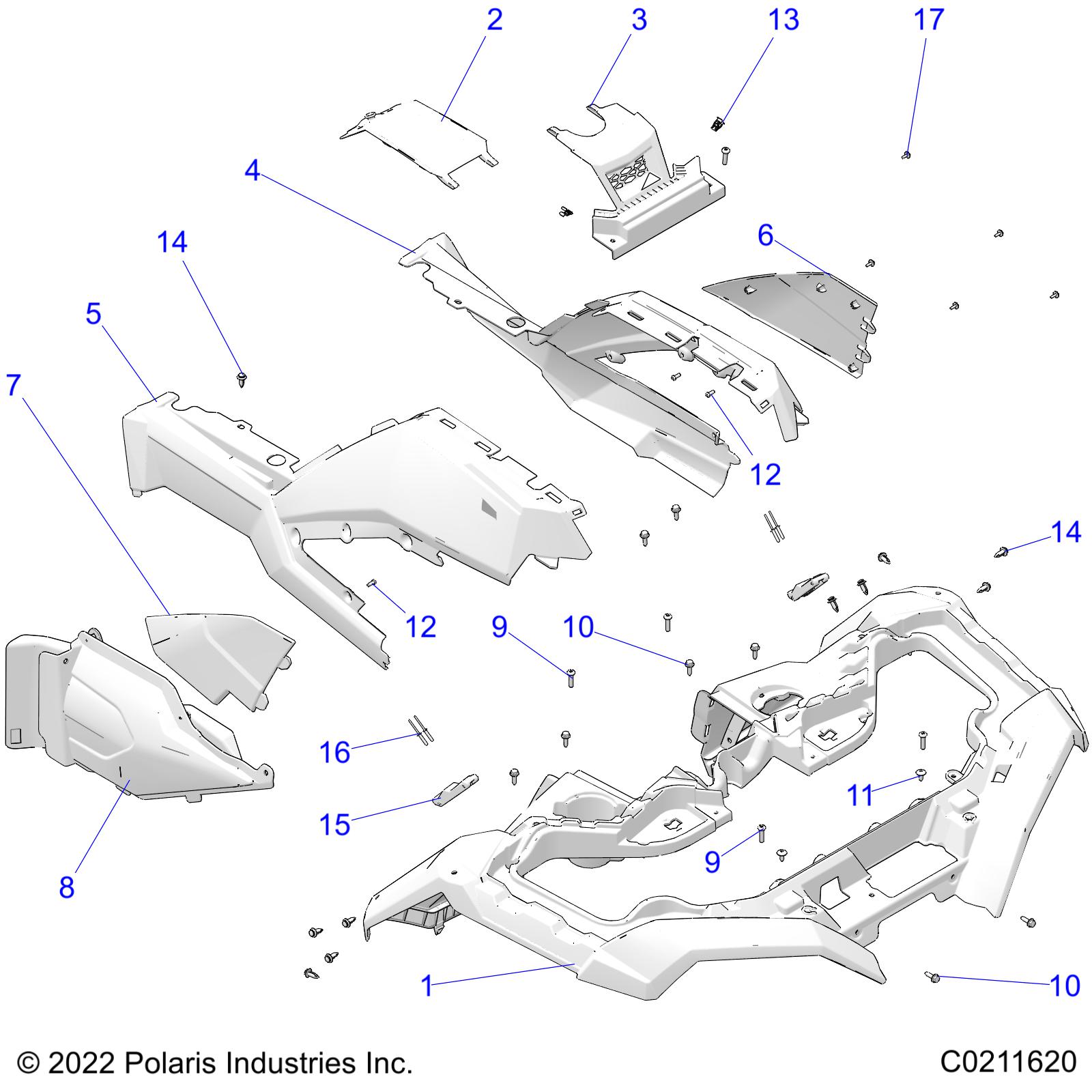 BODY, FRONT CAB,SIDE PANELS and COVERS - A25SXE95PP (C0211620)