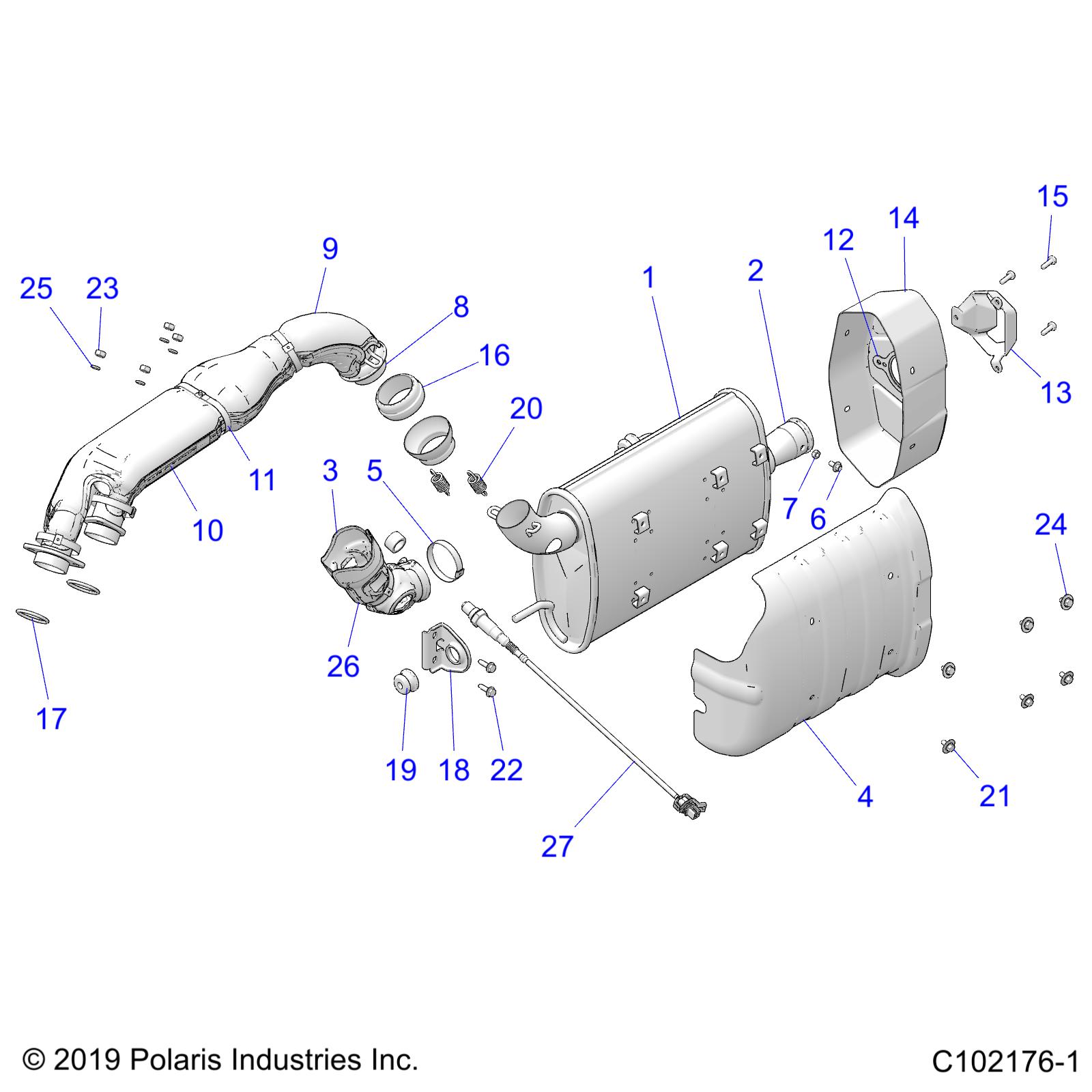 ENGINE, EXHAUST - A22SLE95PJ (C102176-1)