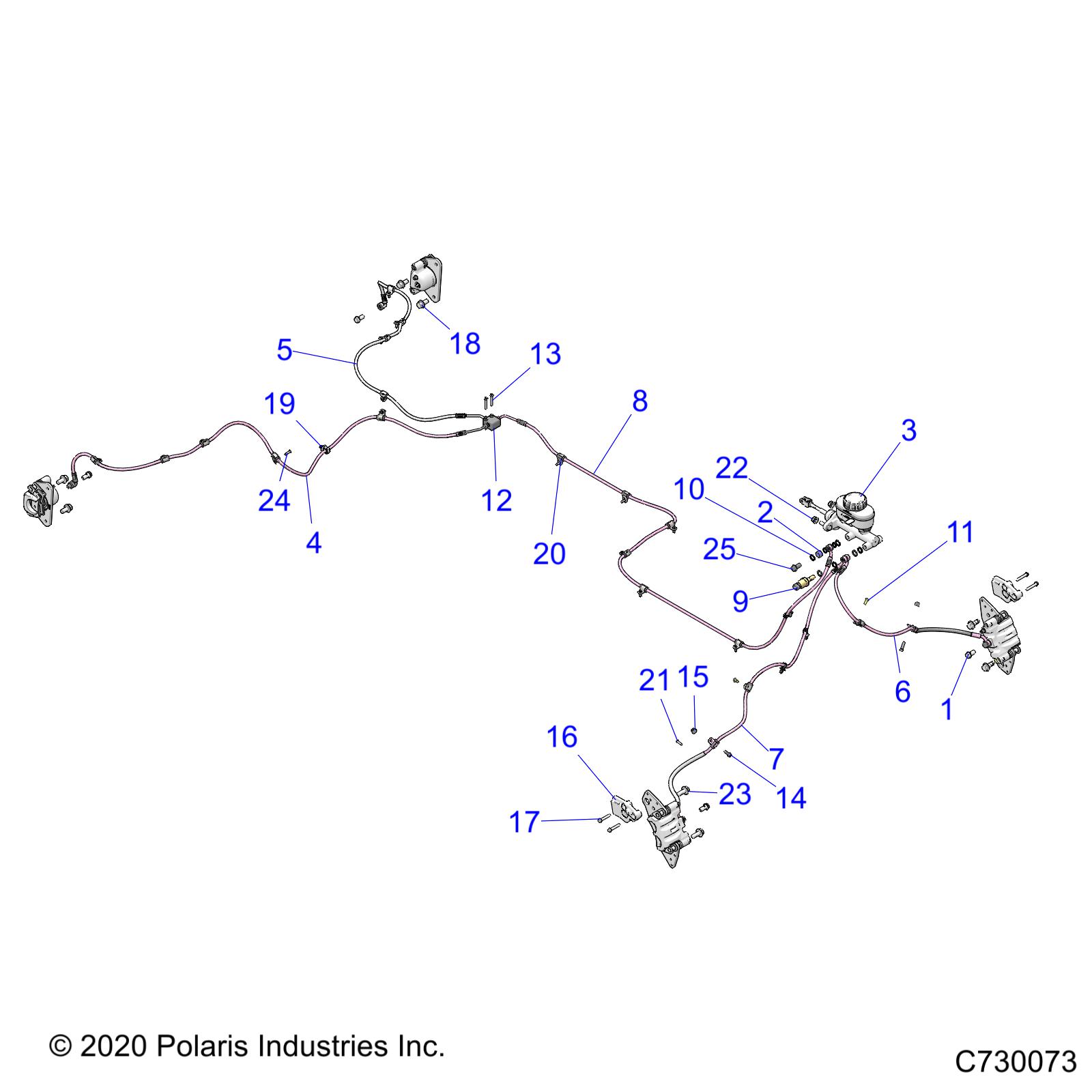 BRAKES, BRAKE LINES AND MASTER CYLINDER - R21TAE99FA/SFA/SCA/SCK (C730073)