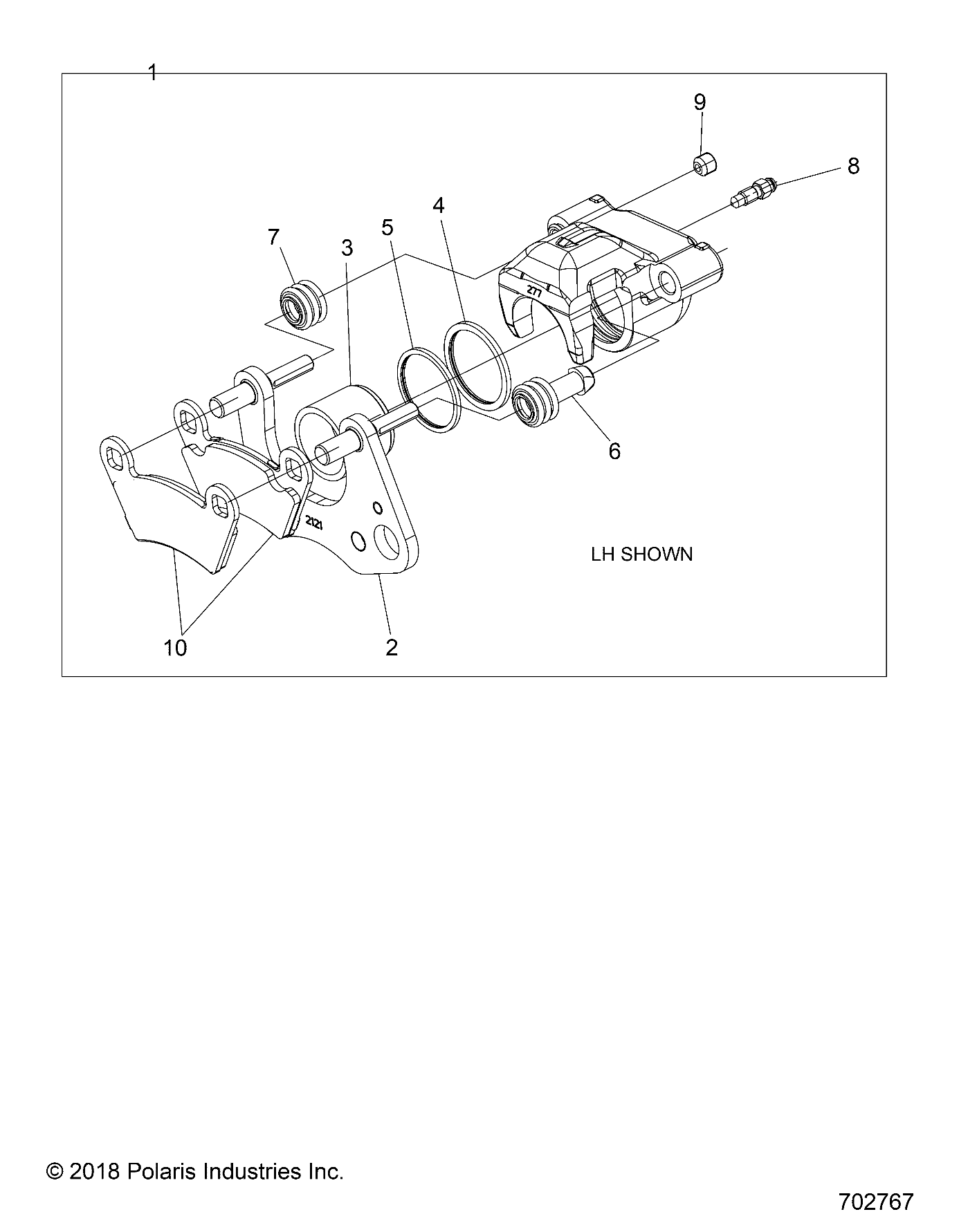 BRAKES, CALIPER, FRONT - R23MAE57DX (702767)