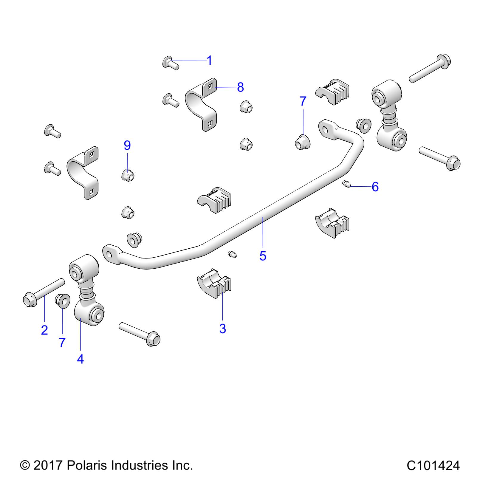 SUSPENSION, STABILIZER BAR, FRONT - A19HAA15N7 (101424)