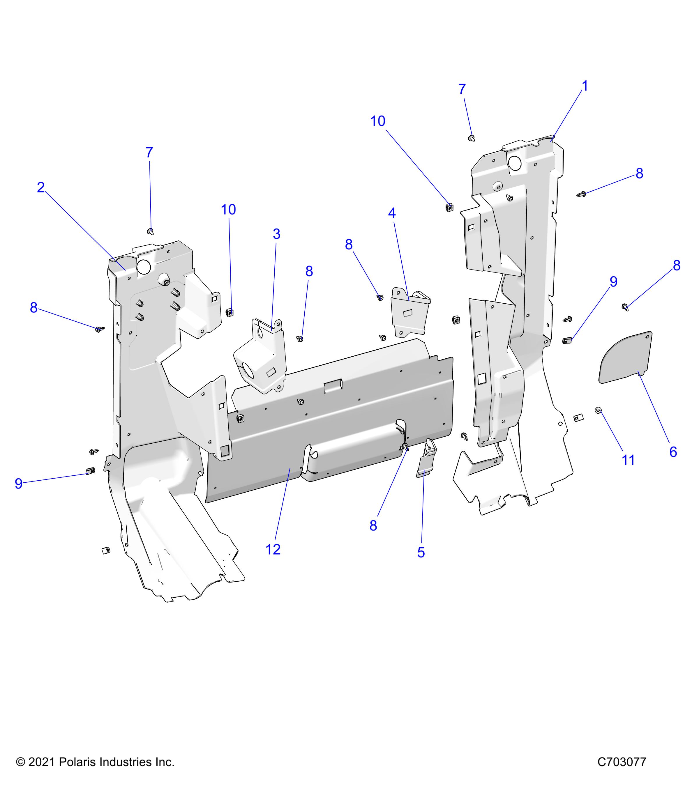 BODY, REAR CLOSEOFF, SIDE PANELS - Z22RME2KAG/BG/K2KAN/BN (C703077)