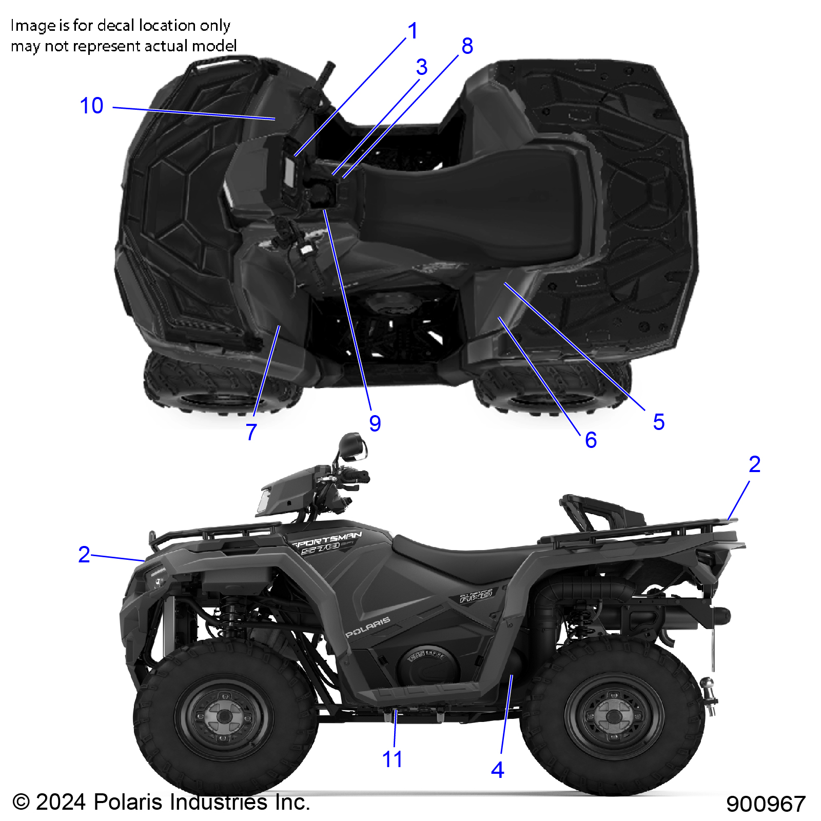 BODY, DECALS, STANDARD - A25SEF57CA (900697)