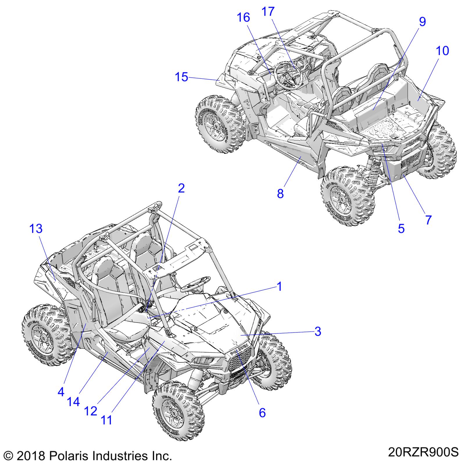 BODY, DECALS - Z20ASE99AH/LH/BH (20RZR900S)