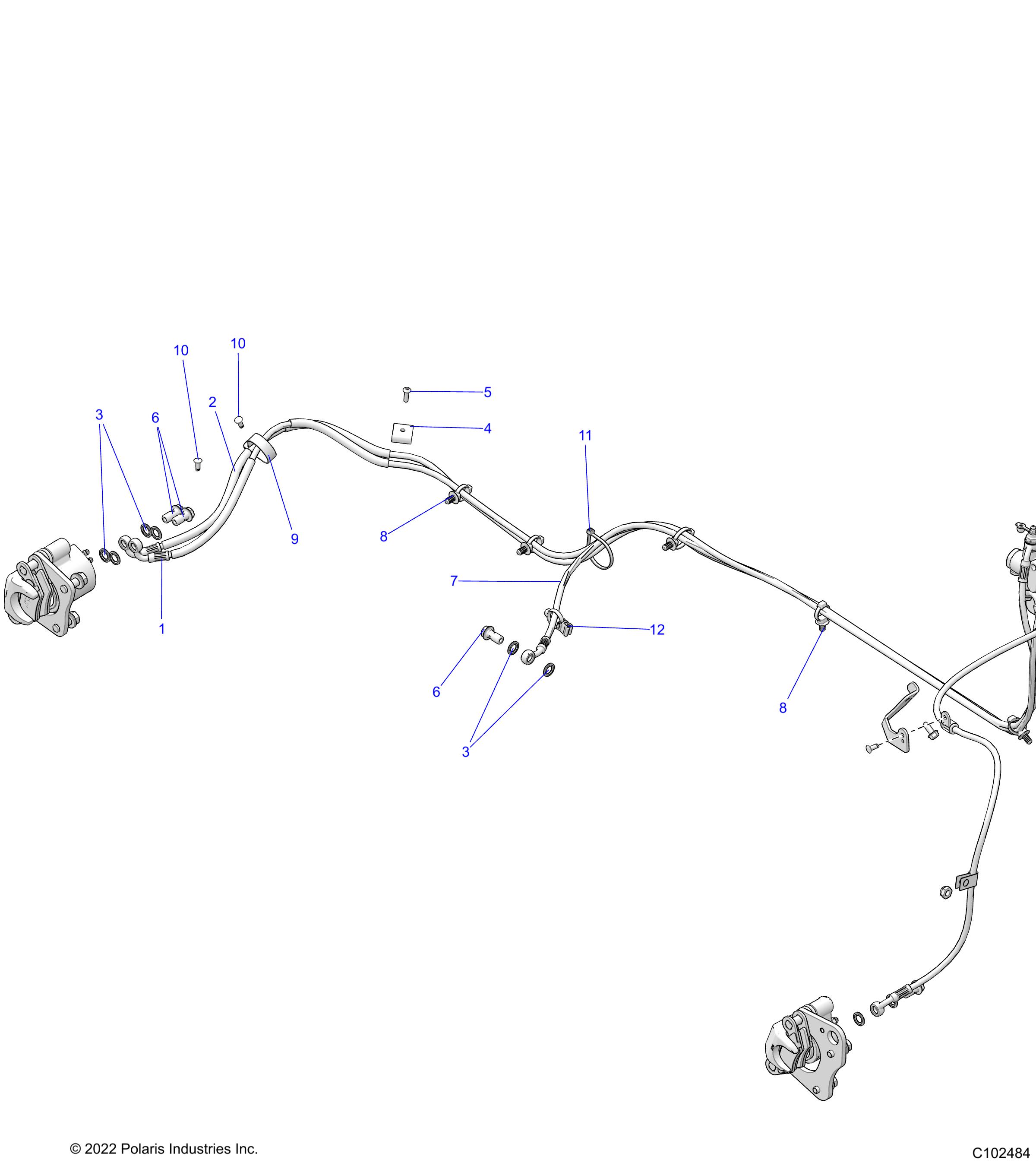 BRAKES, BRAKE LINES, REAR - A23SEF57CA/FA (C102484)