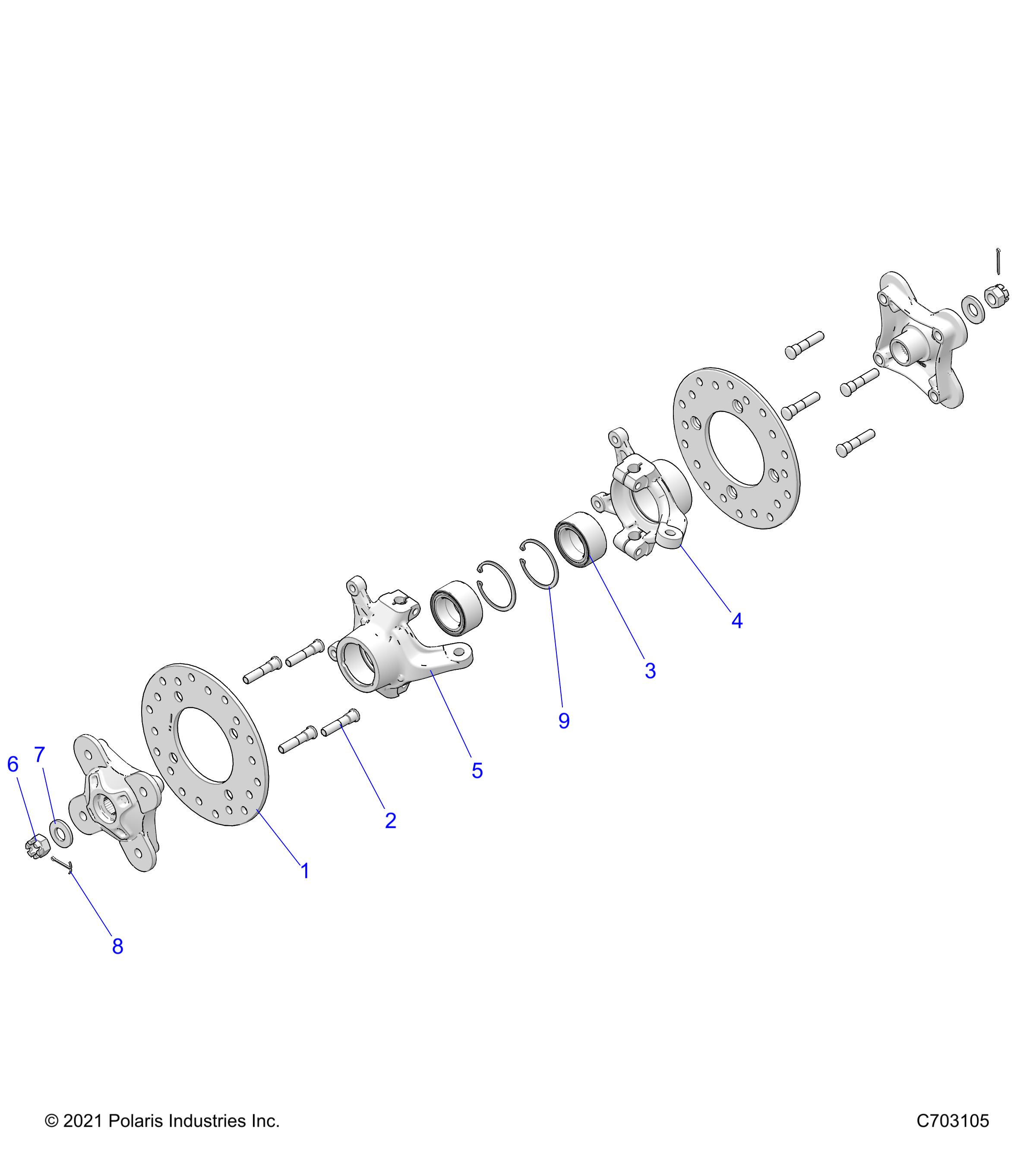 SUSPENSION, FRONT CARRIER AND HUB - Z24NEE99FM/Z24NES99FM/CM (C703105)