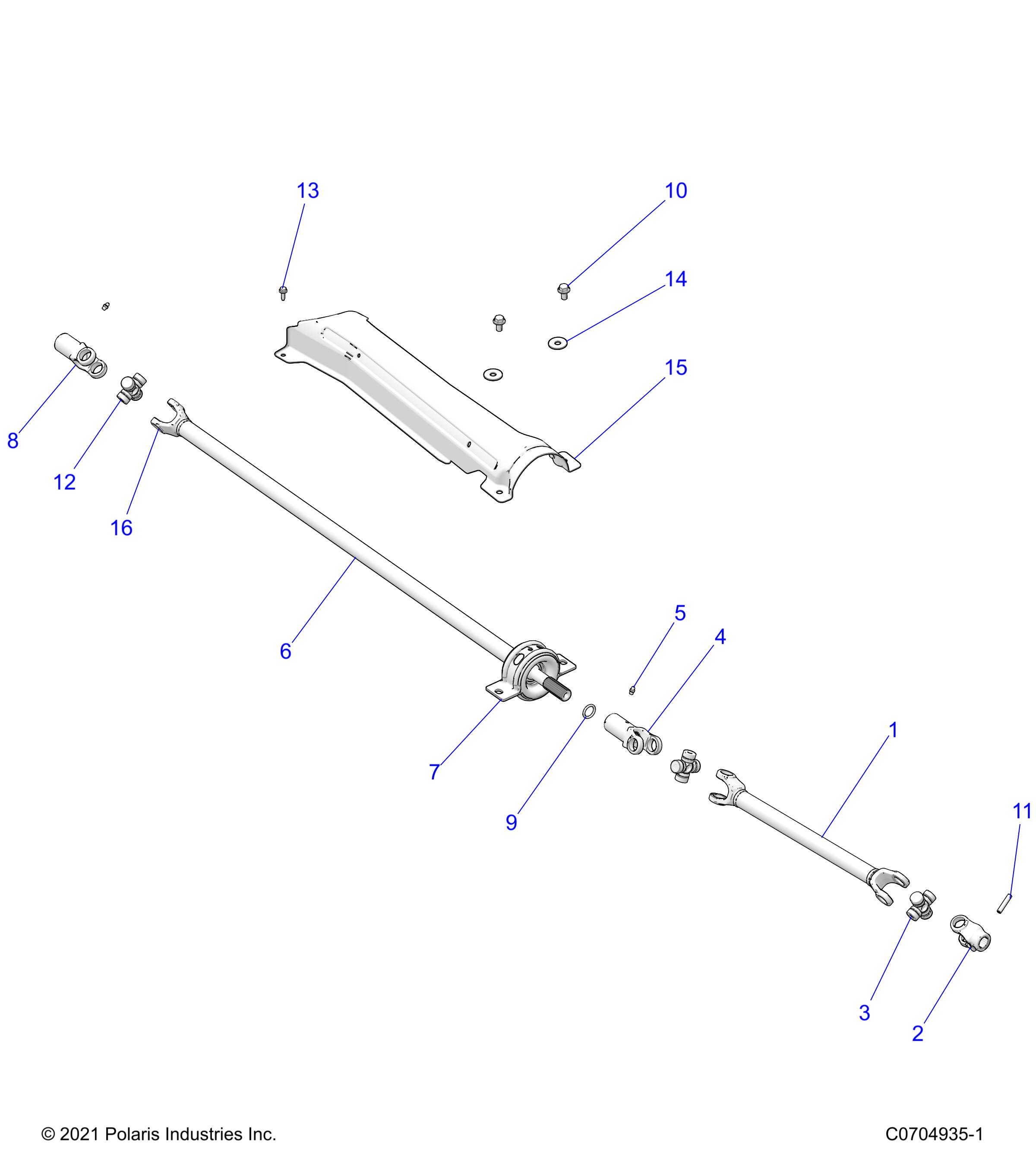 DRIVE TRAIN, FRONT PROP SHAFT - Z22NAS99CK/FK (C701096)