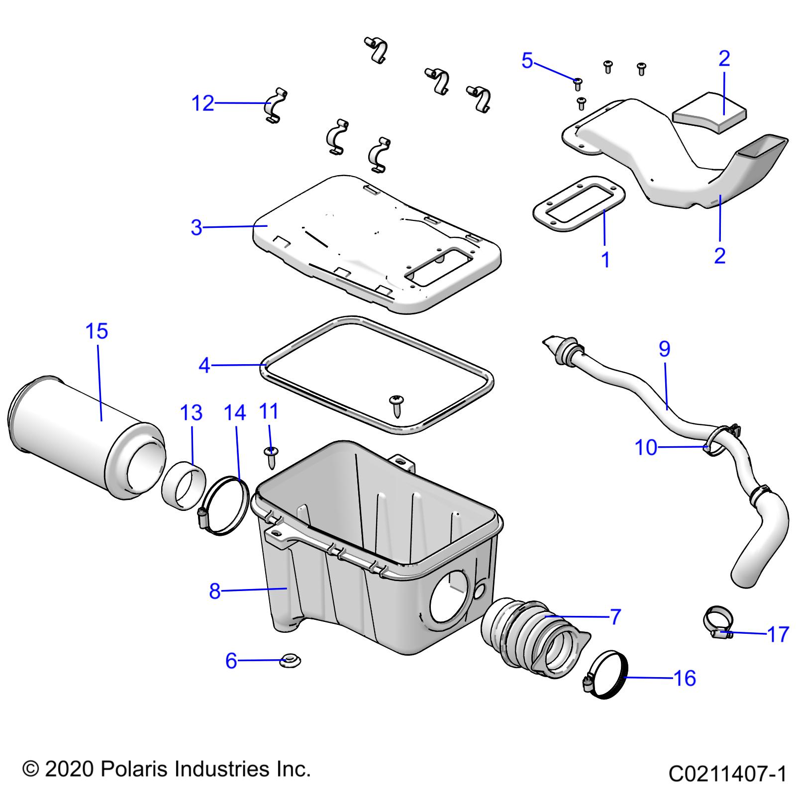 ENGINE, AIR INTAKE SYSTEM - A22SEE57P2/PK (C0211407-1)