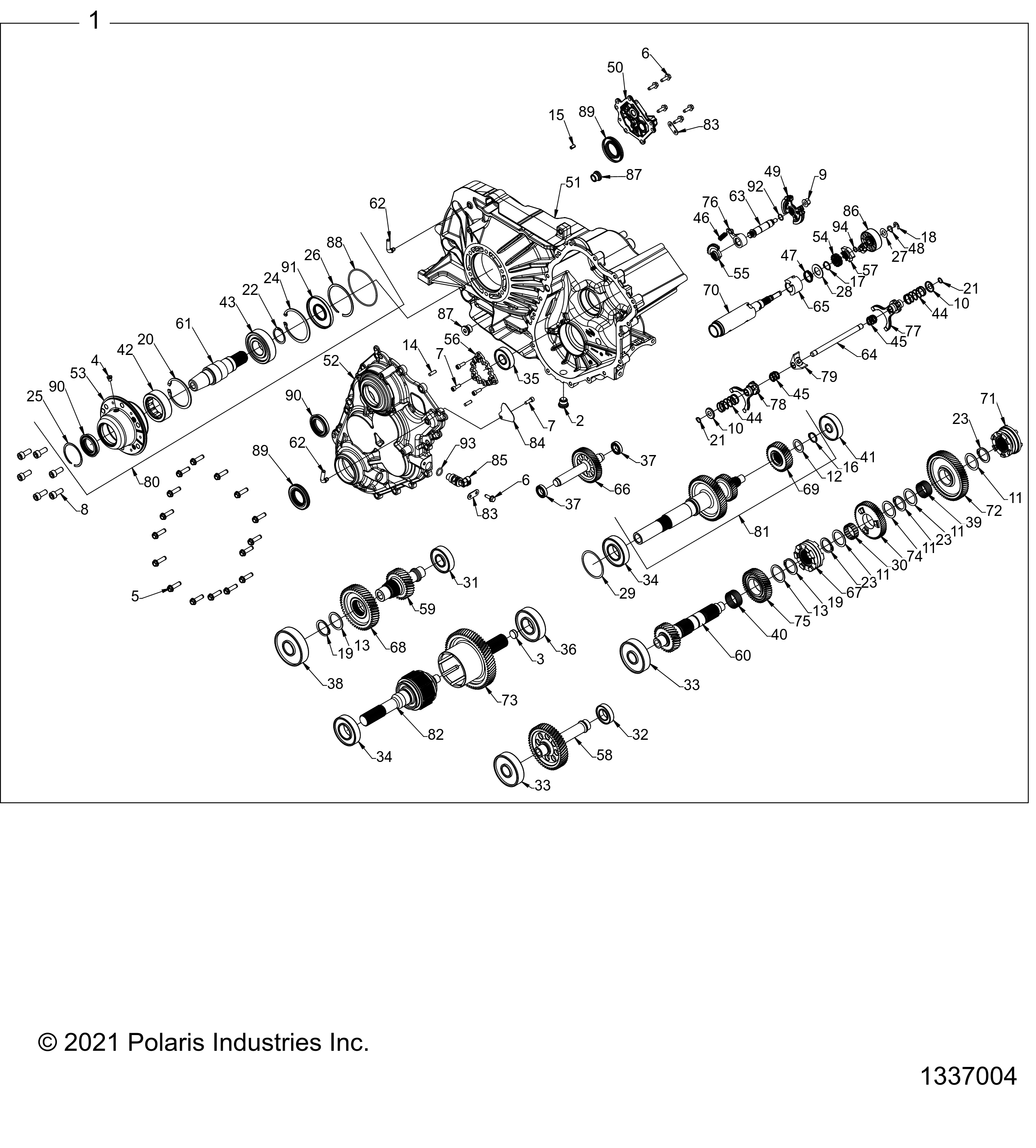 DRIVE TRAIN, GEARCASE, MAIN - Z23RGK2KAJ/BJ (C701143-01)