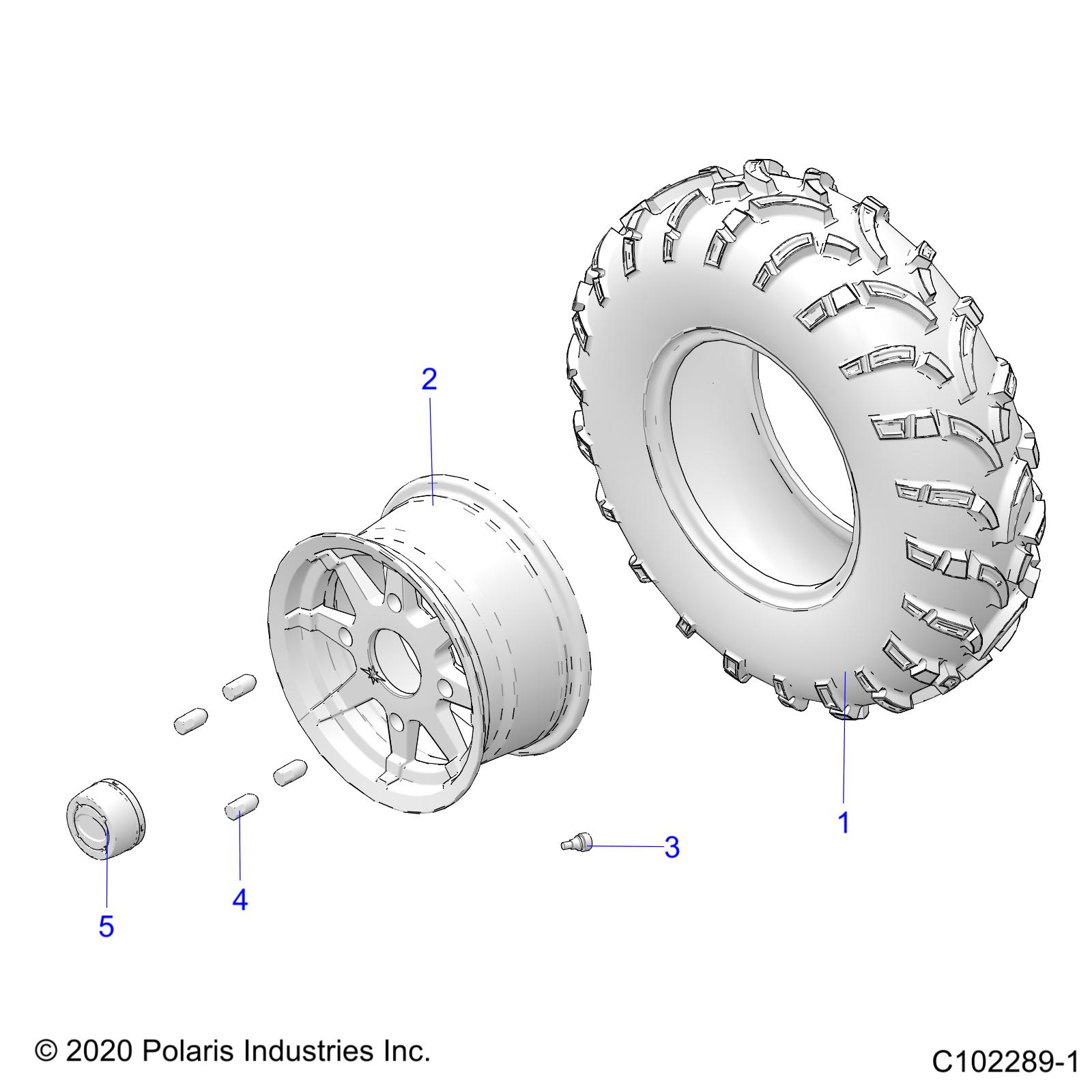 WHEELS, FRONT TIRE - A21SEZ57AM/AN/BM/BN (C102289-1)