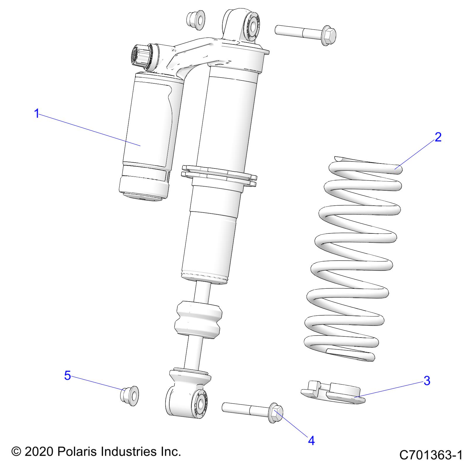 SUSPENSION, FRONT SHOCK - Z22A5K87A4/A5V87A4 (C701363-1)