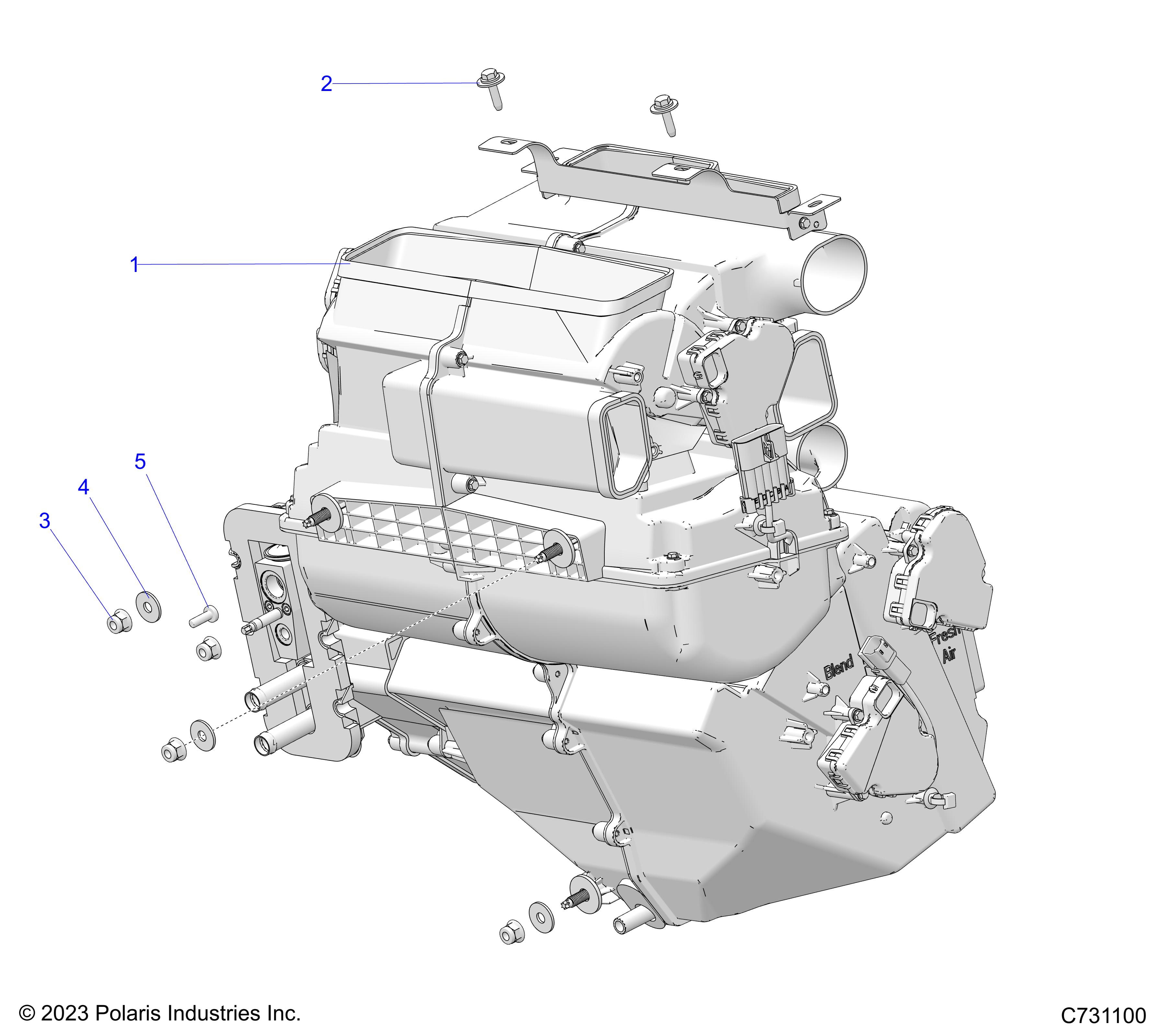 BODY, HVAC MAIN MOUTING - R24X6L1RAH/AS/BH/BS (731100)