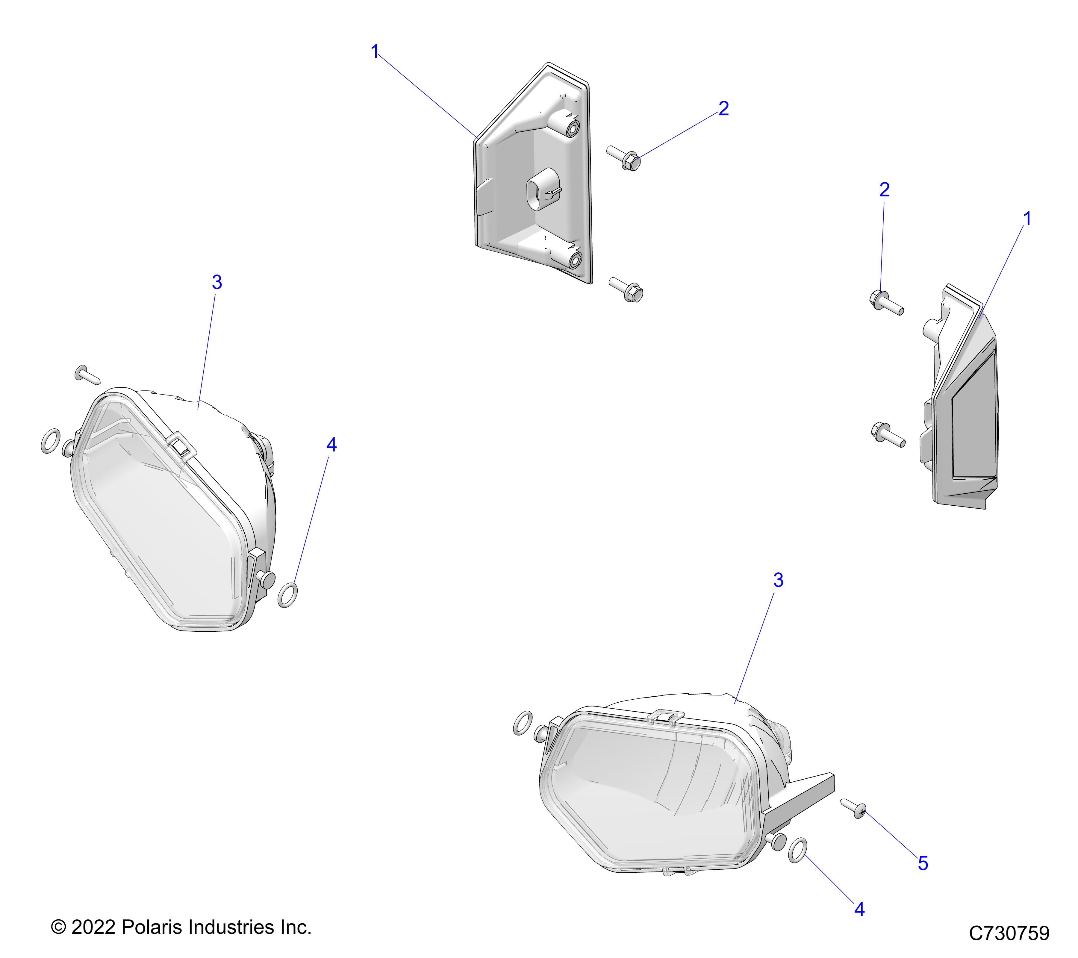 ELECTRICAL, HEADLIGHTS, TAILLIGHTS and BULBS - R23CDA57A1 (C730759)