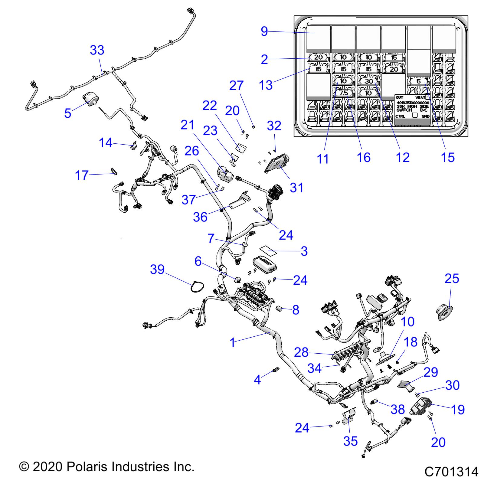 ELECTRICAL, WIRE HARNESS - R21RRE99FP/F9 (C701314)