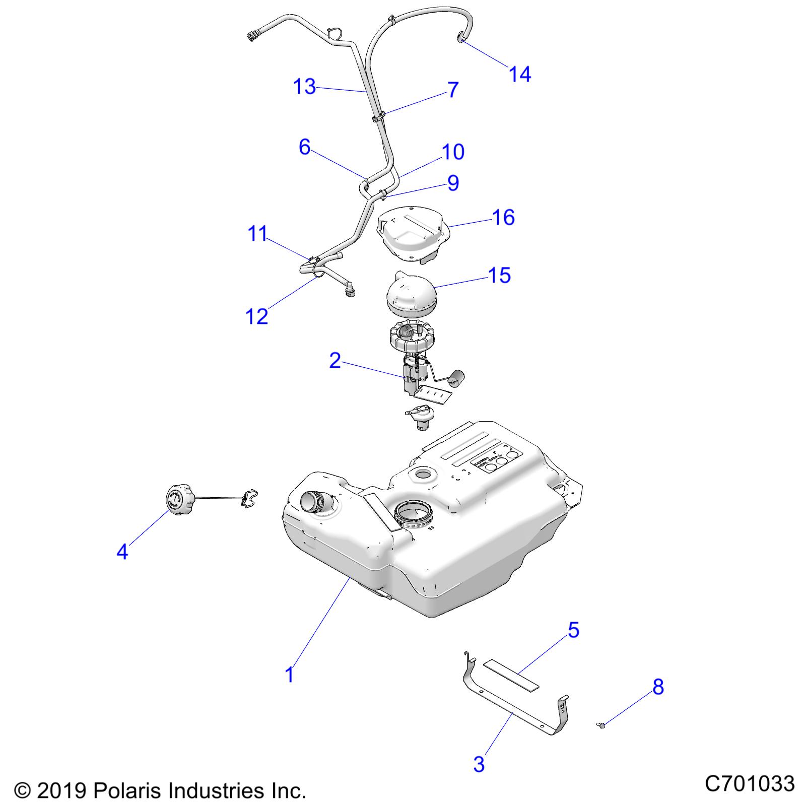 BODY, FUEL TANK - Z20ASA87B2/E87BH/BW/LW (C701033)