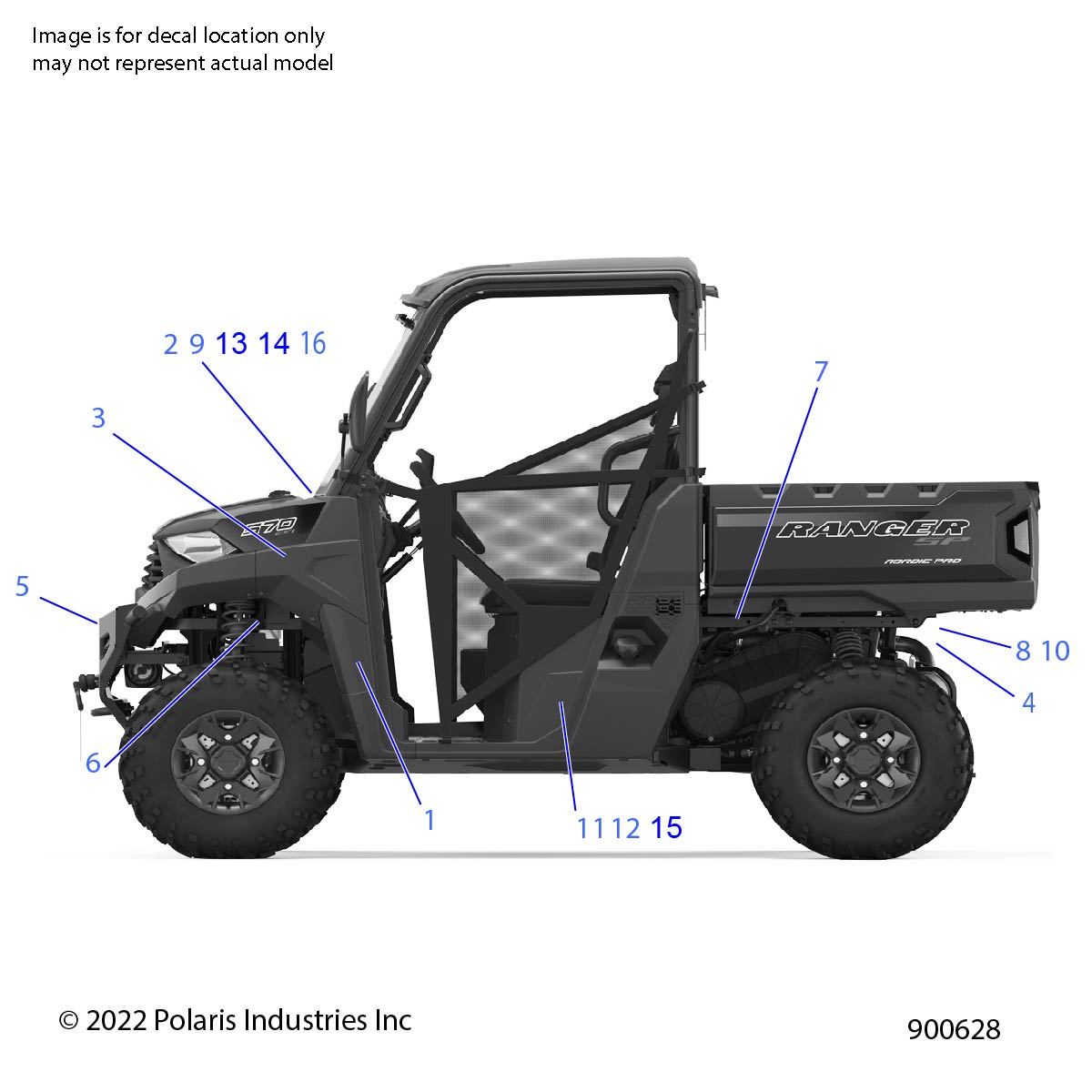 BODY, DECALS, AND COMPONENTS 3PC - R24MAA57P1/SPK (900628-01)