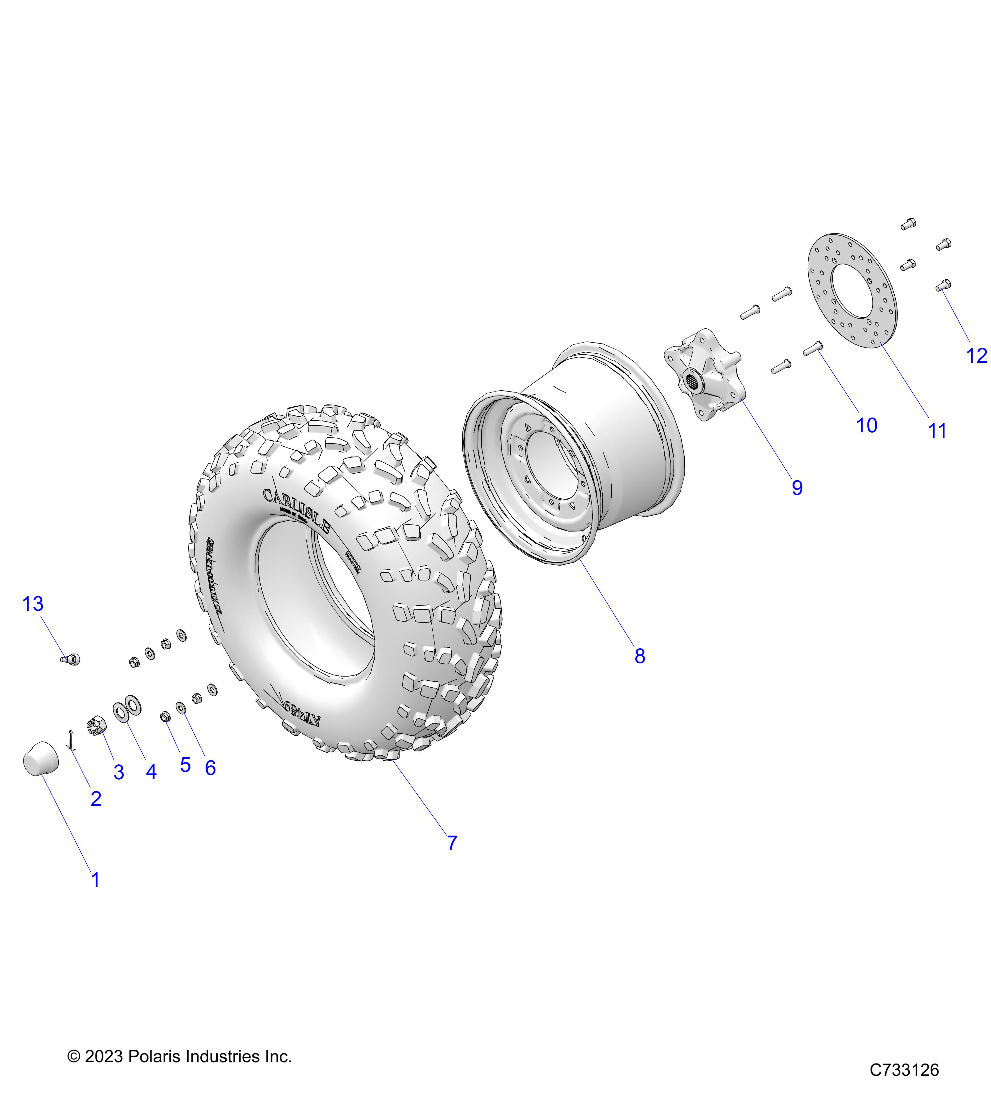 WHEELS, REAR, STEEL - R24MAA5AJ1 (C733126)