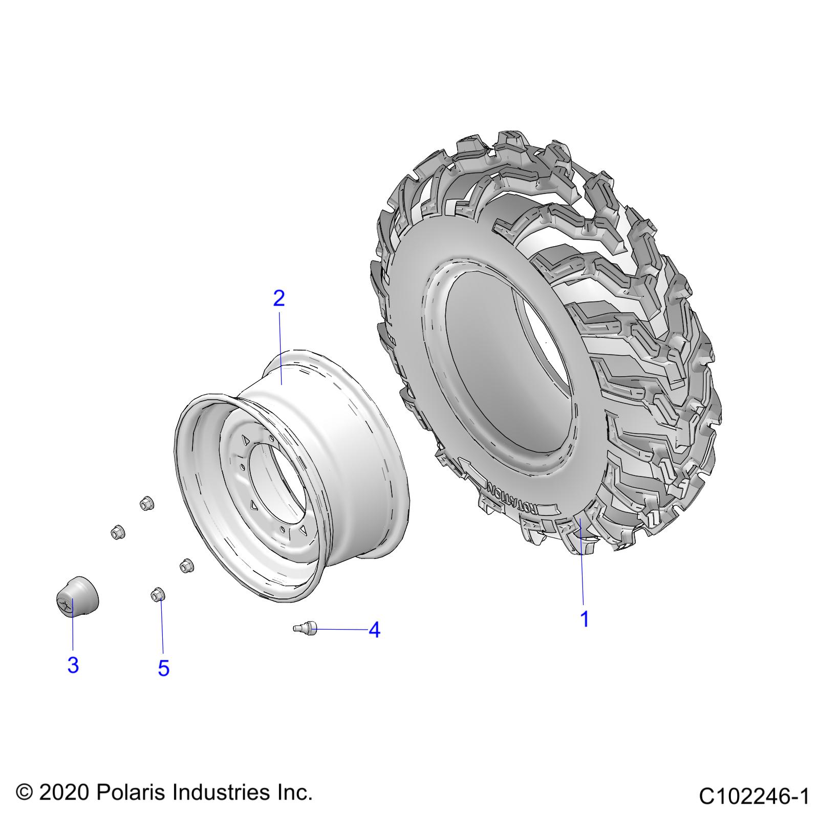 WHEELS, FRONT TIRE - A22S6E57F1 (C102246-1)