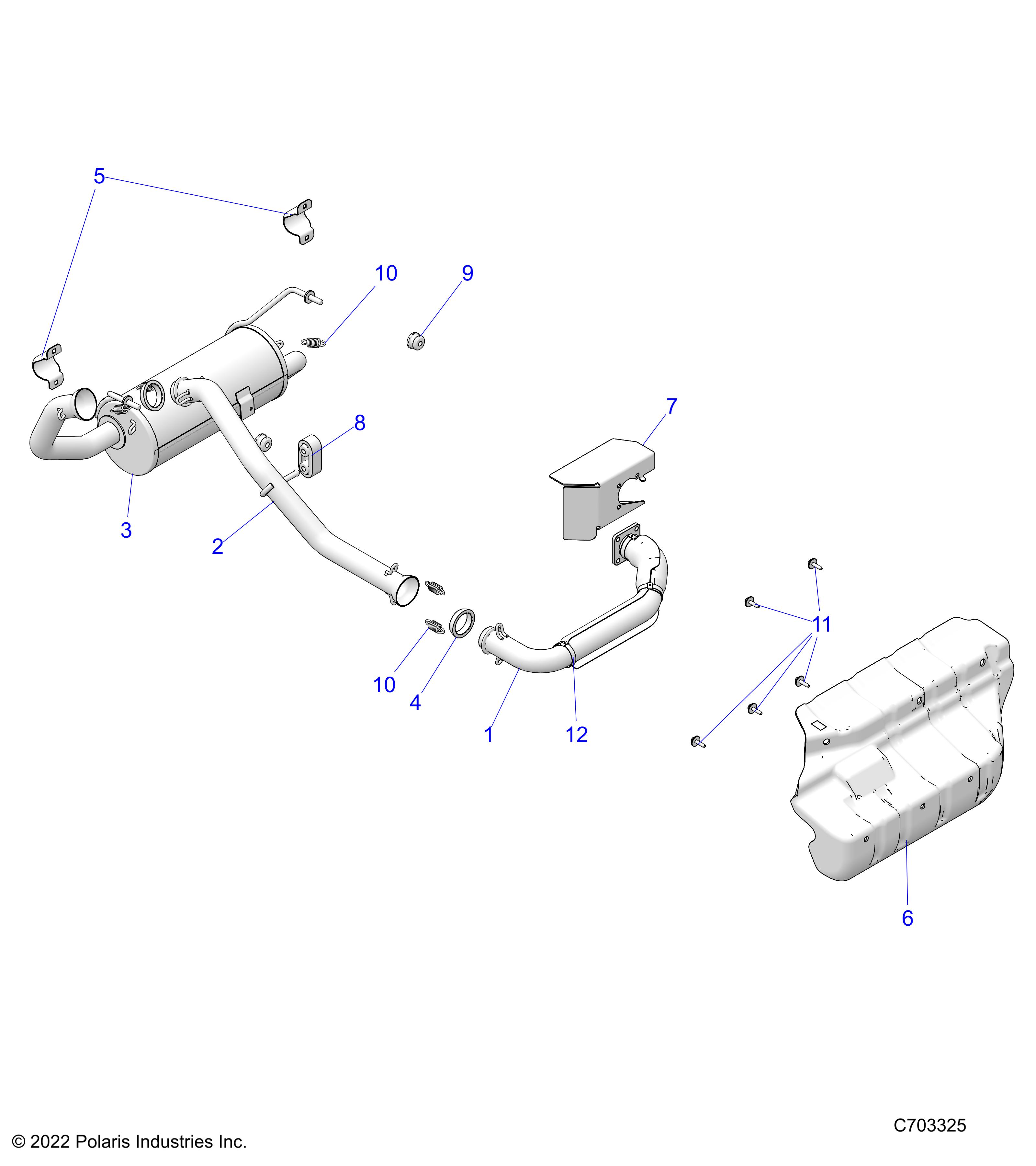 ENGINE, EXHAUST - D24P2ED4D4 (C703325)