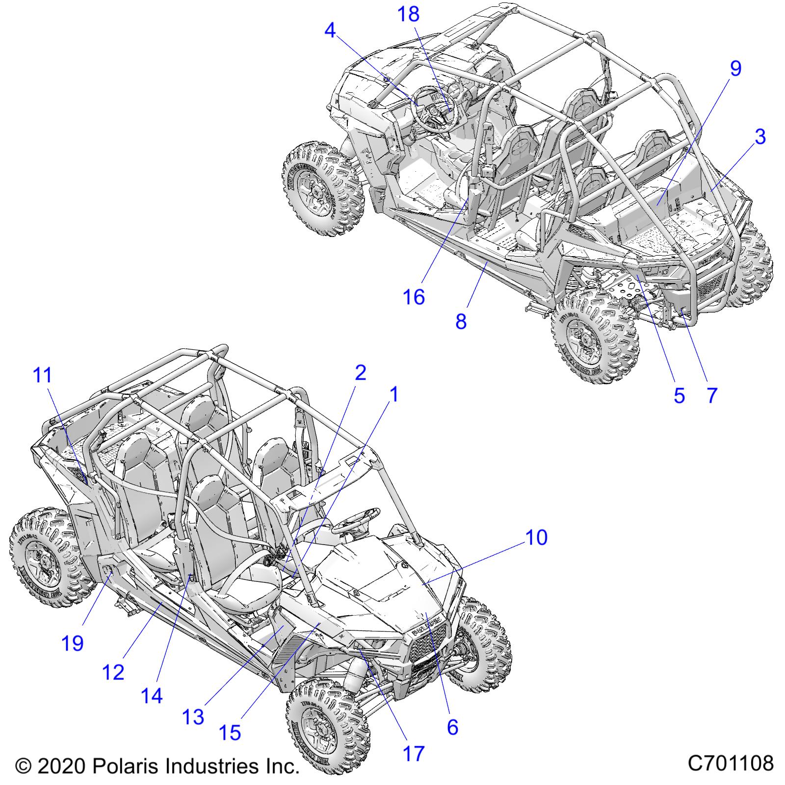 BODY, DECALS - Z20A4E99AH/BH/LH (C701108)