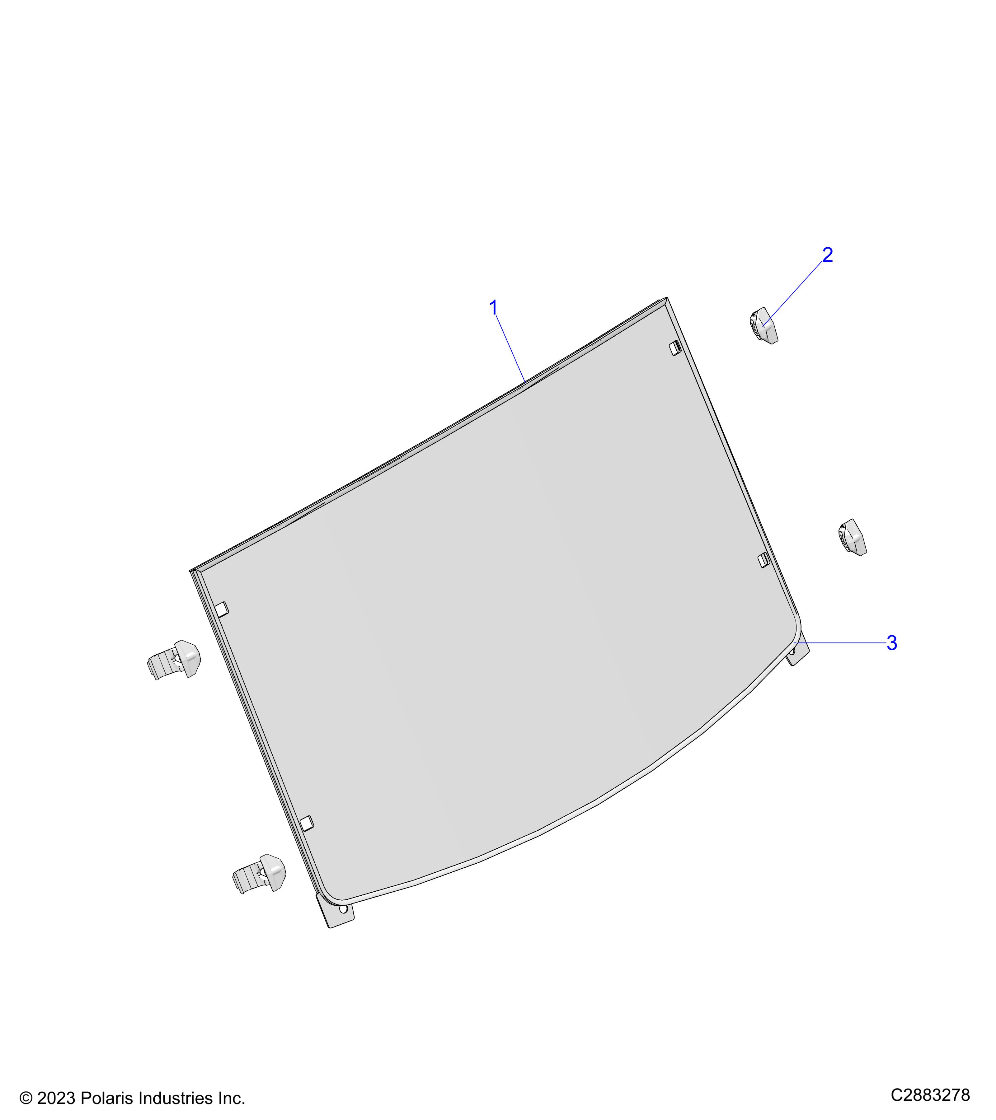 BODY, WINDSHIELD, POLY - D24P4V99A4/B4/Y99A4 (C2883278)